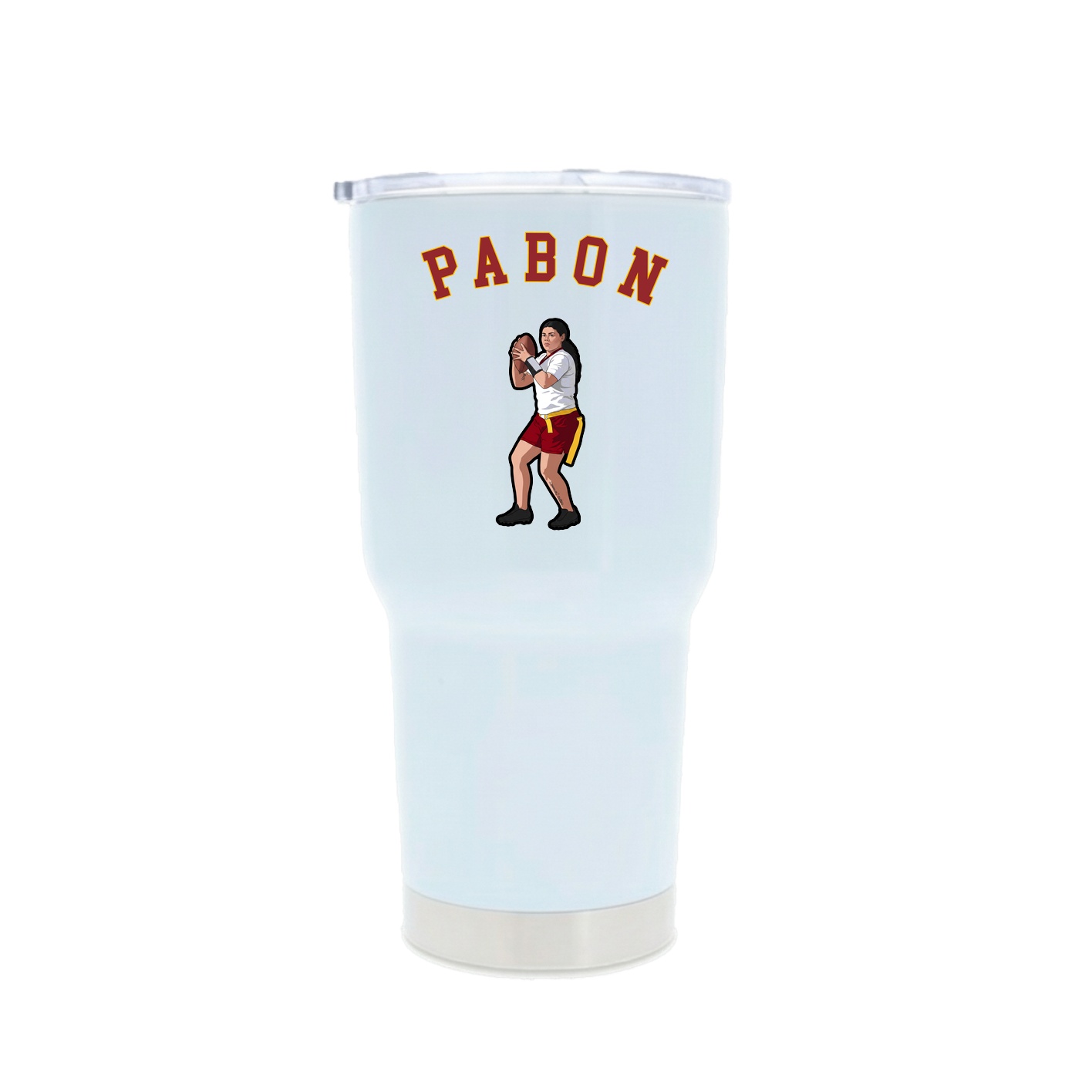 30oz Stainless Steel Tumbler — Shirsey Arch in White