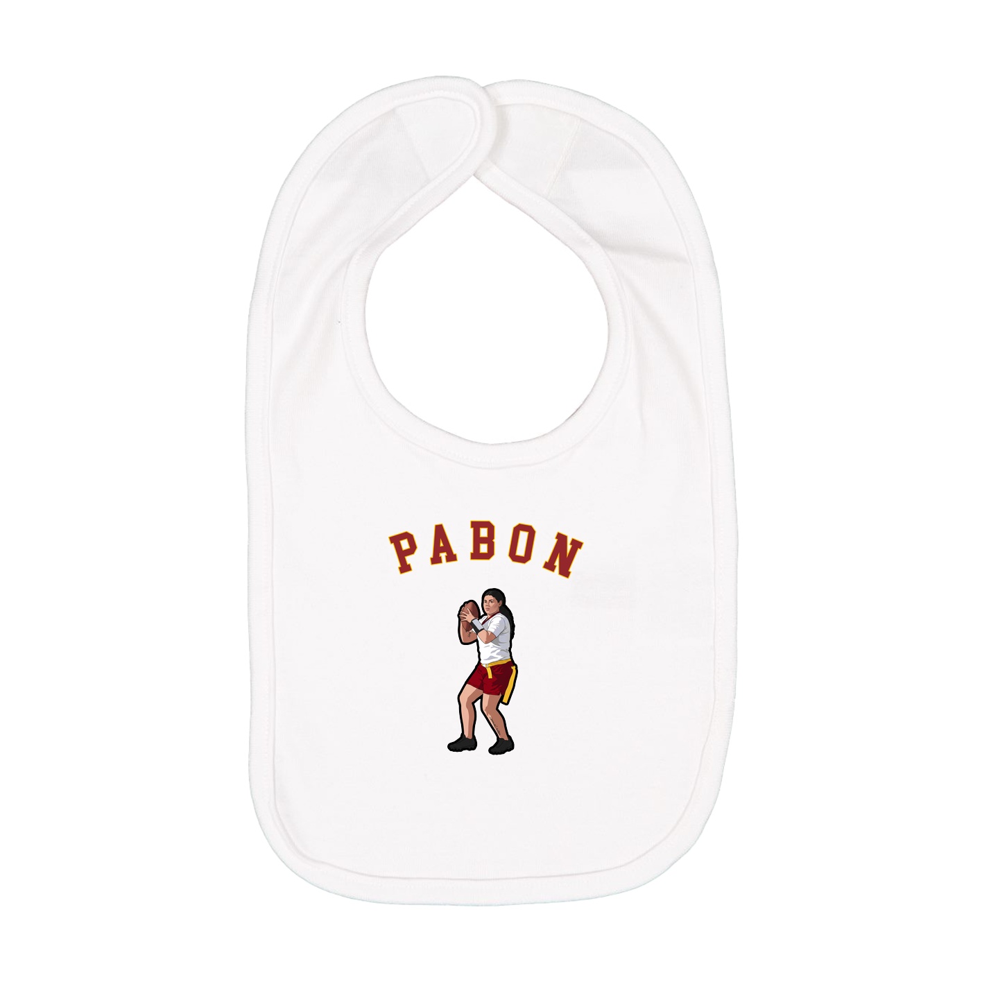 Infant Bib — Shirsey Arch in White
