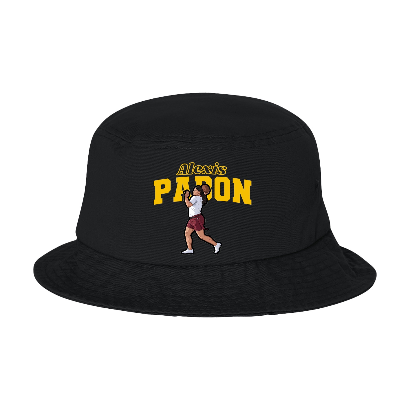 Bucket Cap — Name Arch in Black
