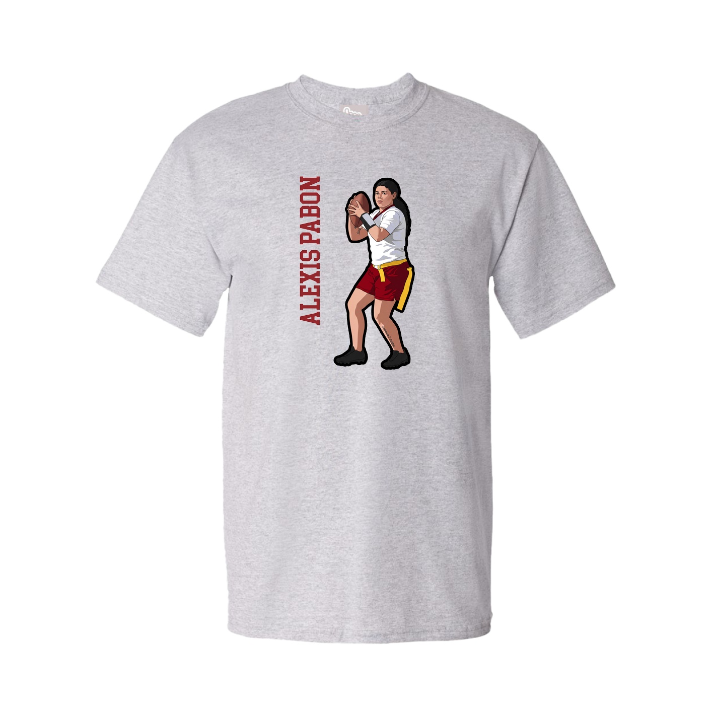 Youth Tee — Name Vertical in Grey