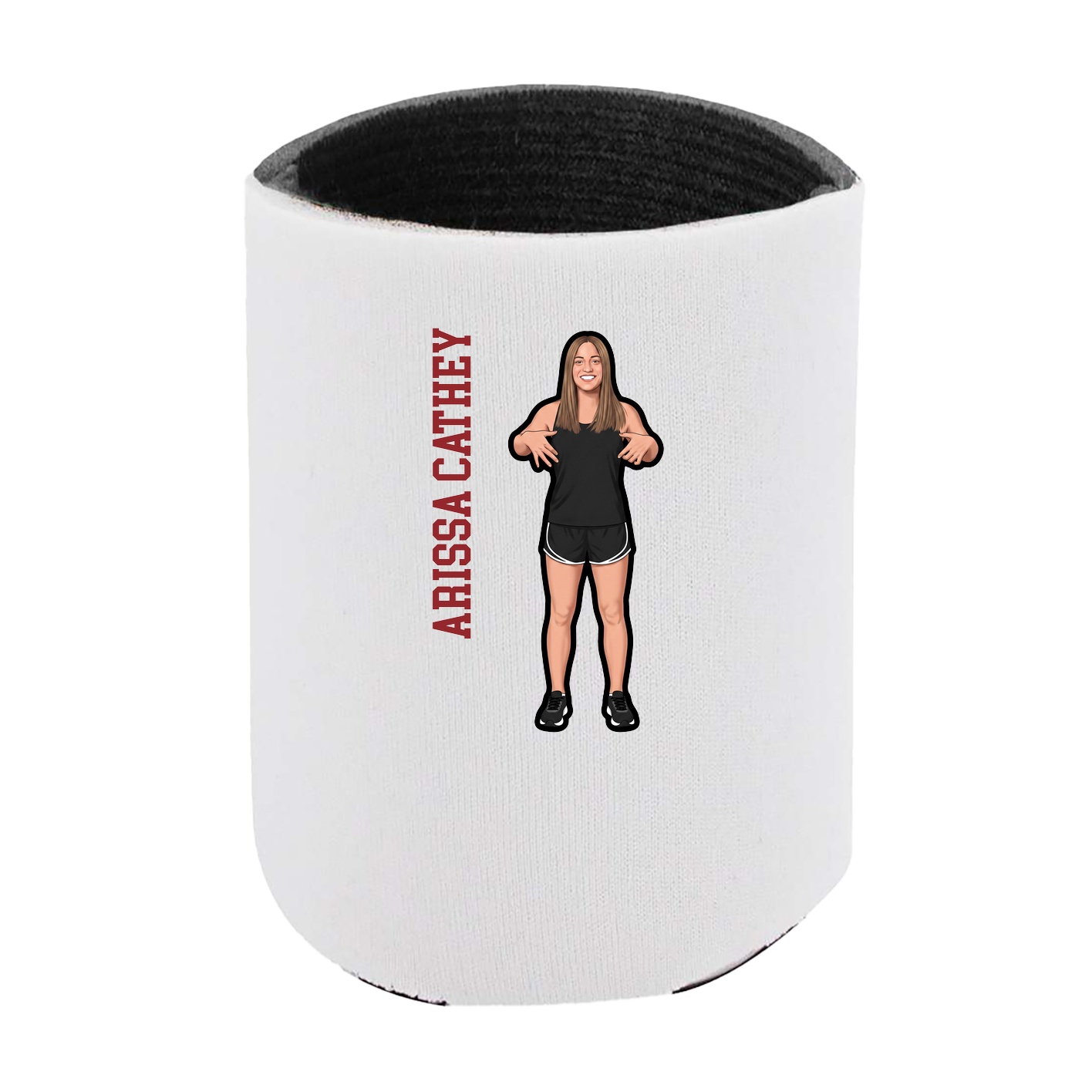 Can Holder — Name Vertical in White