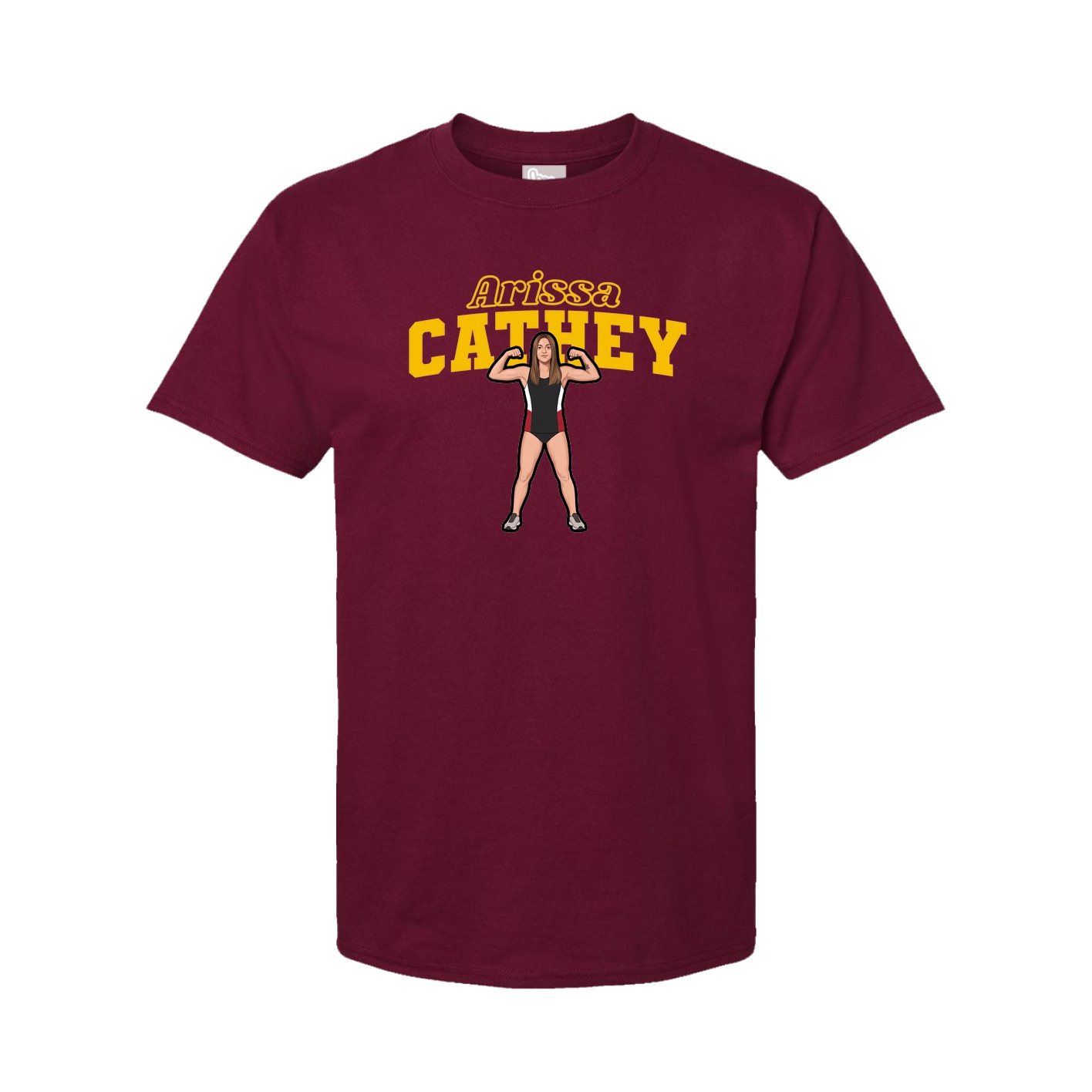 Youth Tee — Name Arch in Cardinal