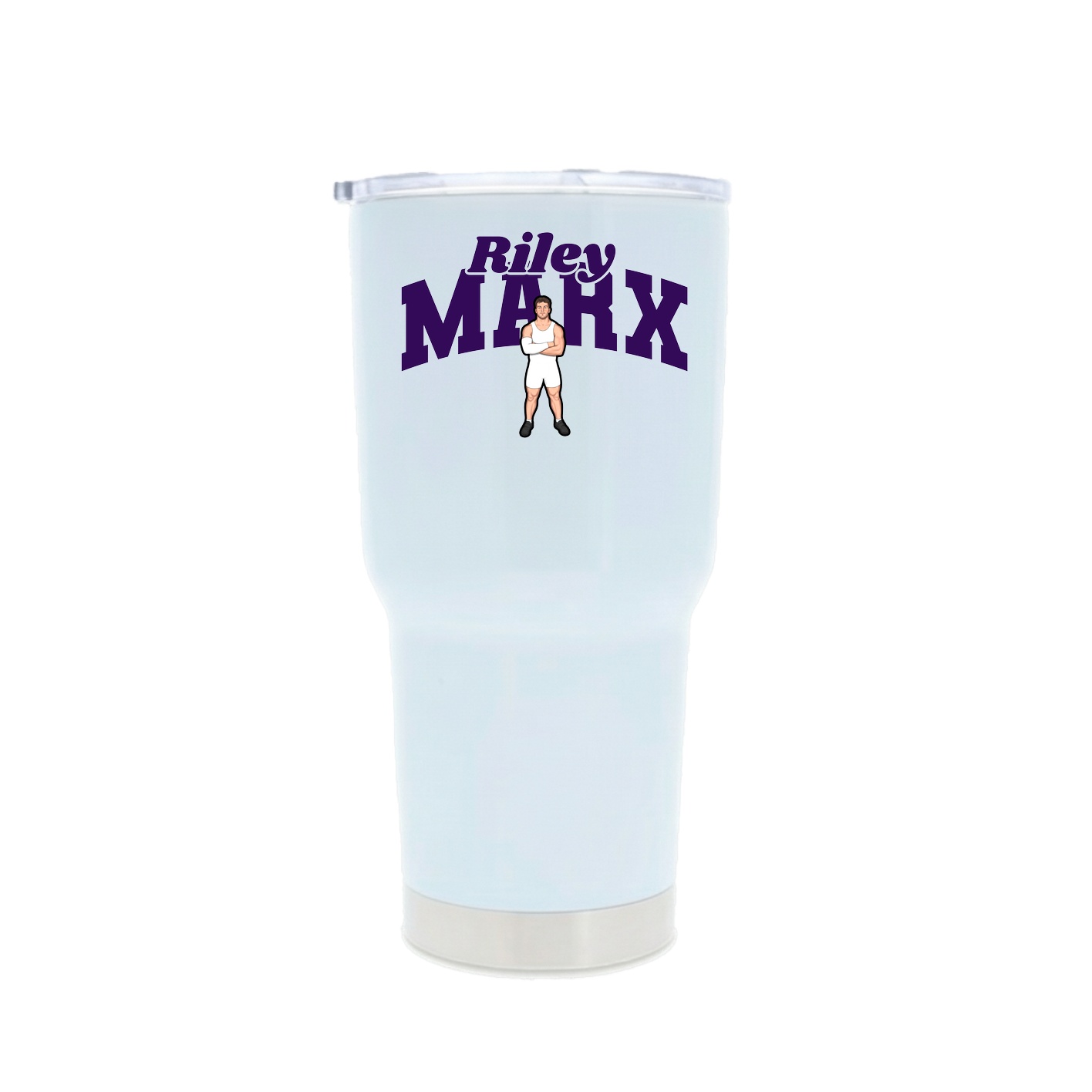 30oz Stainless Steel Tumbler — Signature Arch in White