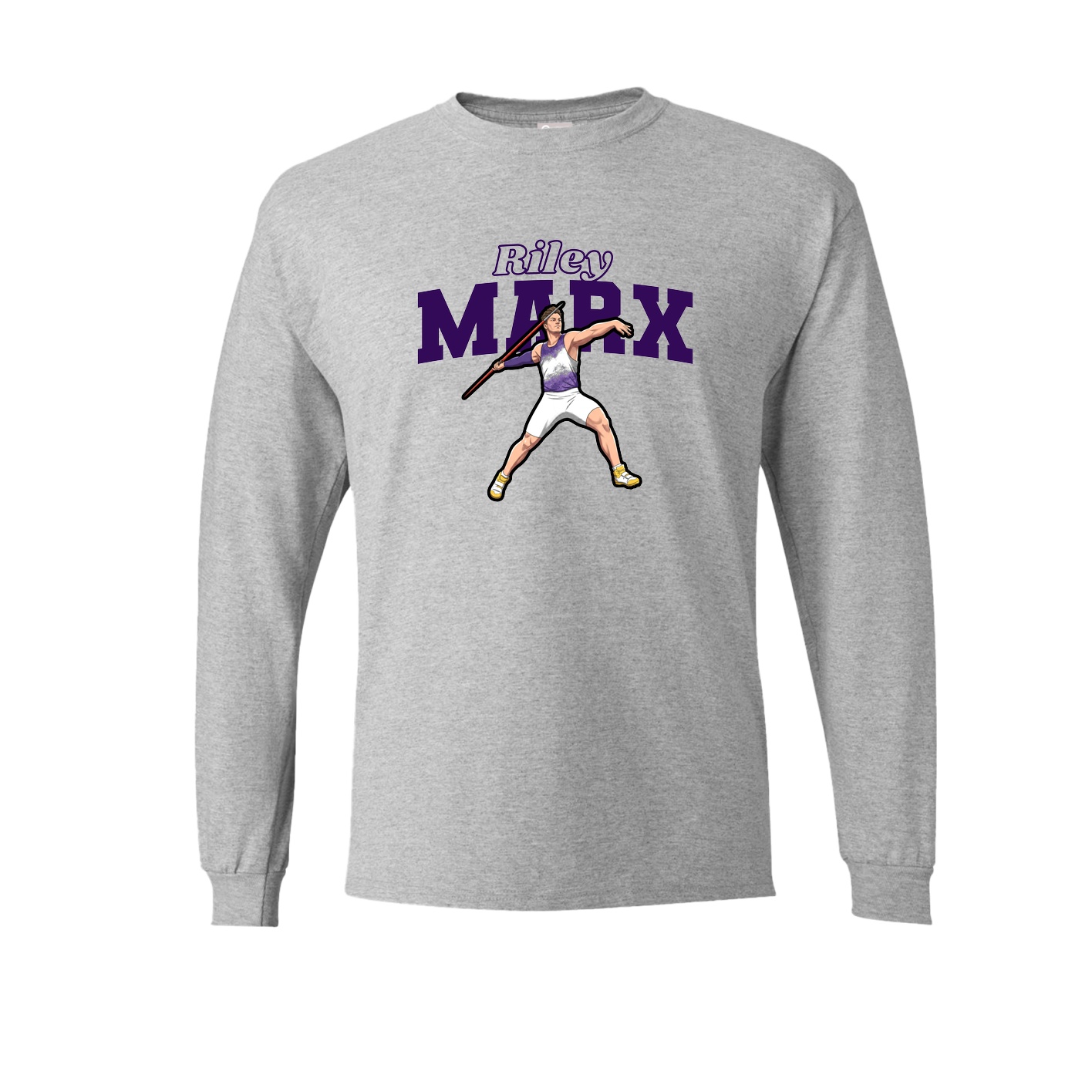 Long Sleeve Tee — Name Arch in Grey