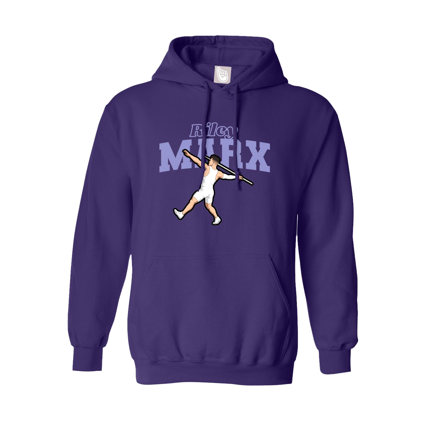 Hoodie — Name Arch in Purple