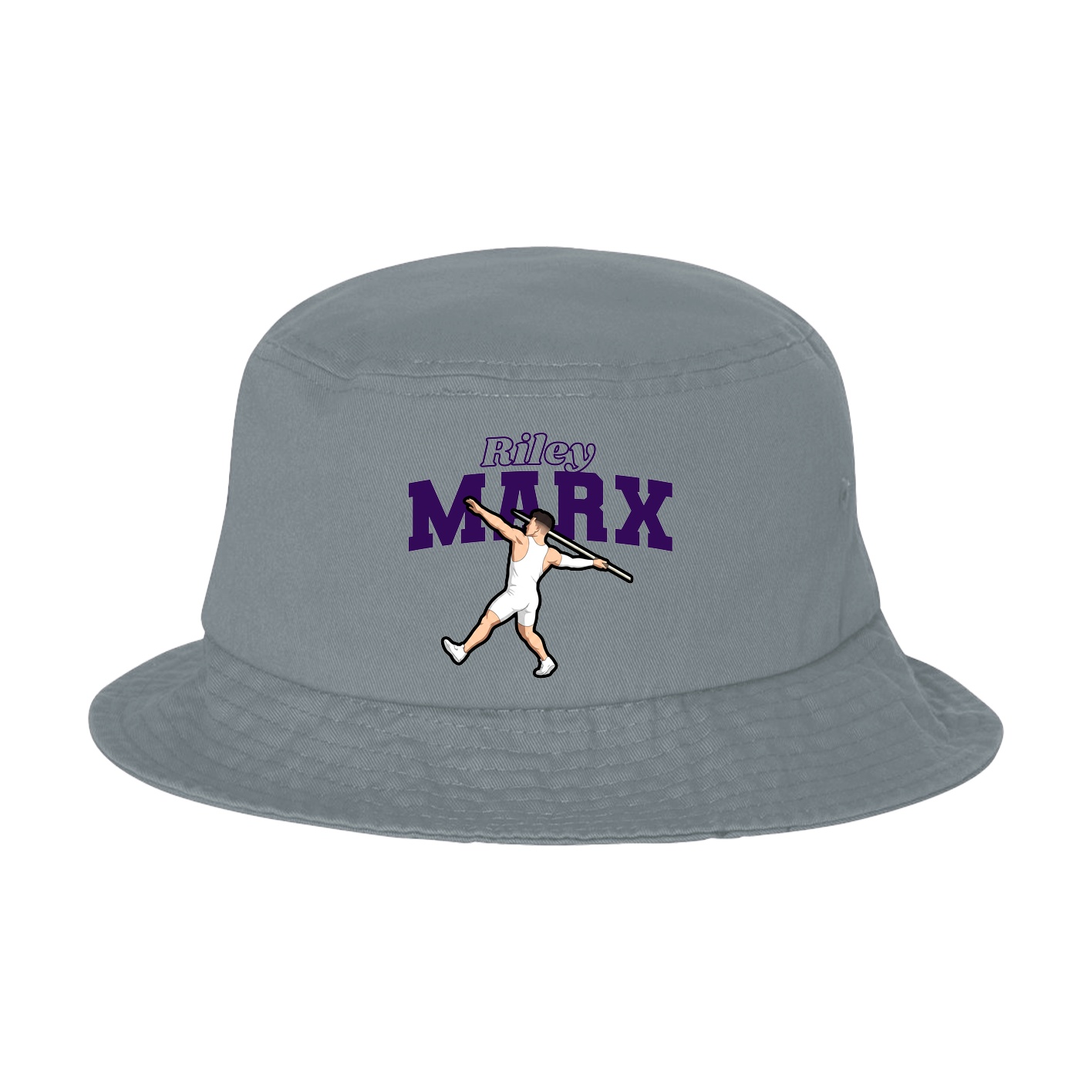 Bucket Cap — Name Arch in Grey