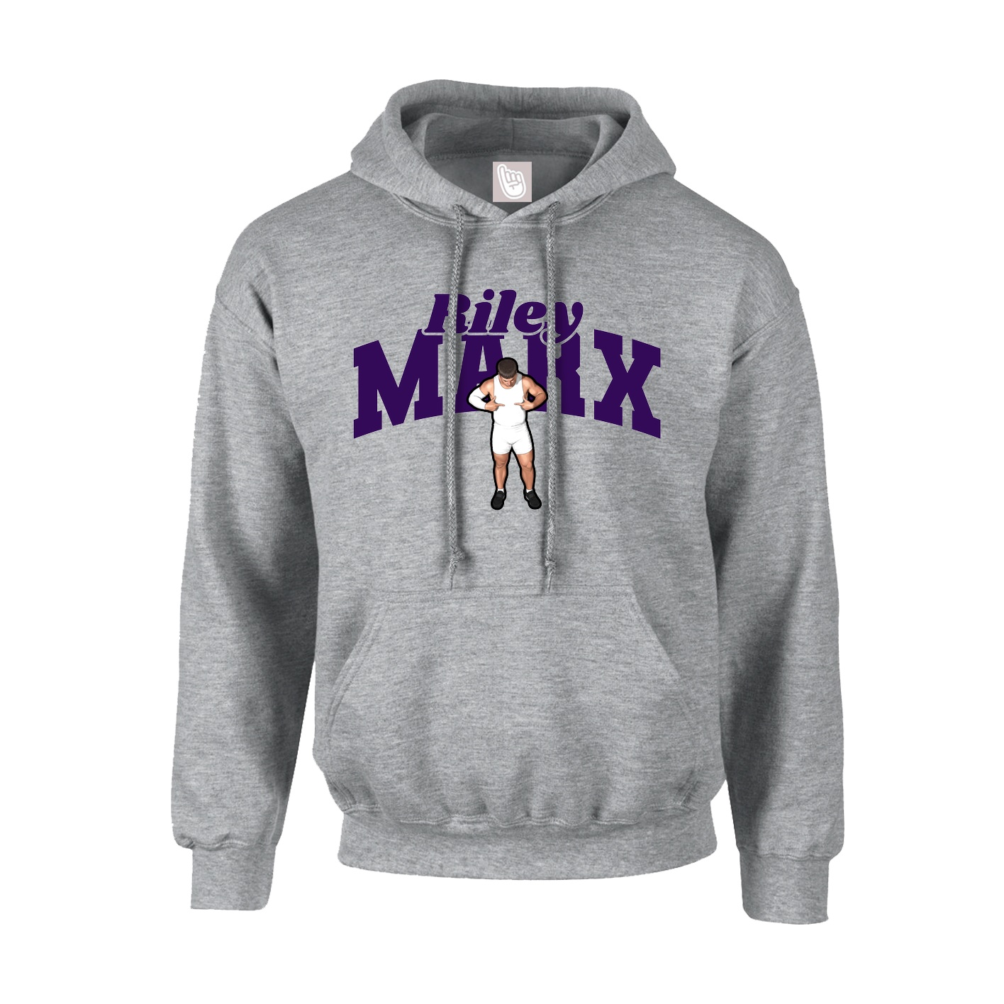 Youth Hoodie — Signature Arch in Grey