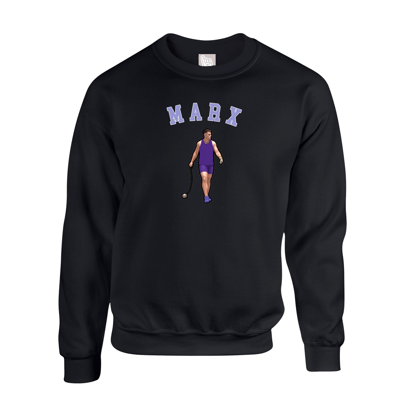 Fleece Crew — Shirsey Arch in Black
