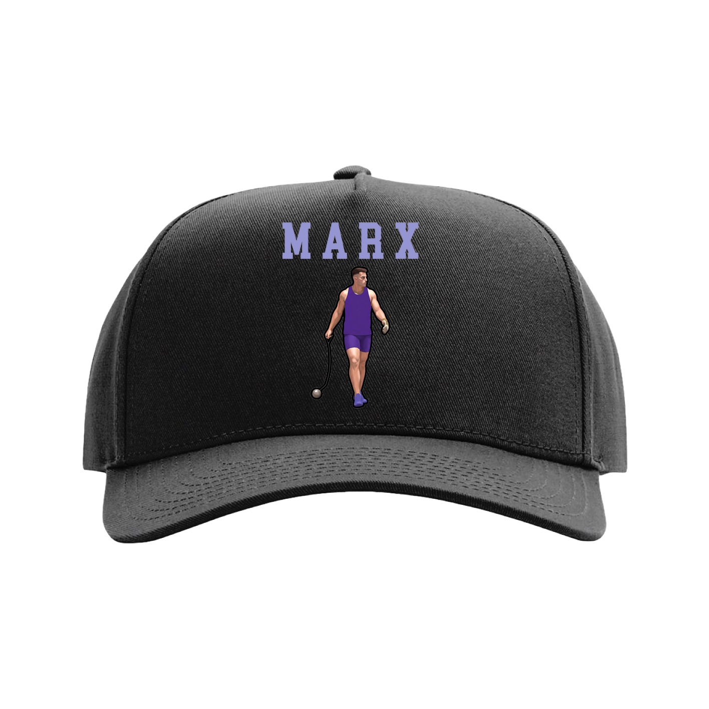Full Fabric Five-Panel Champ Cap — Shirsey in Black