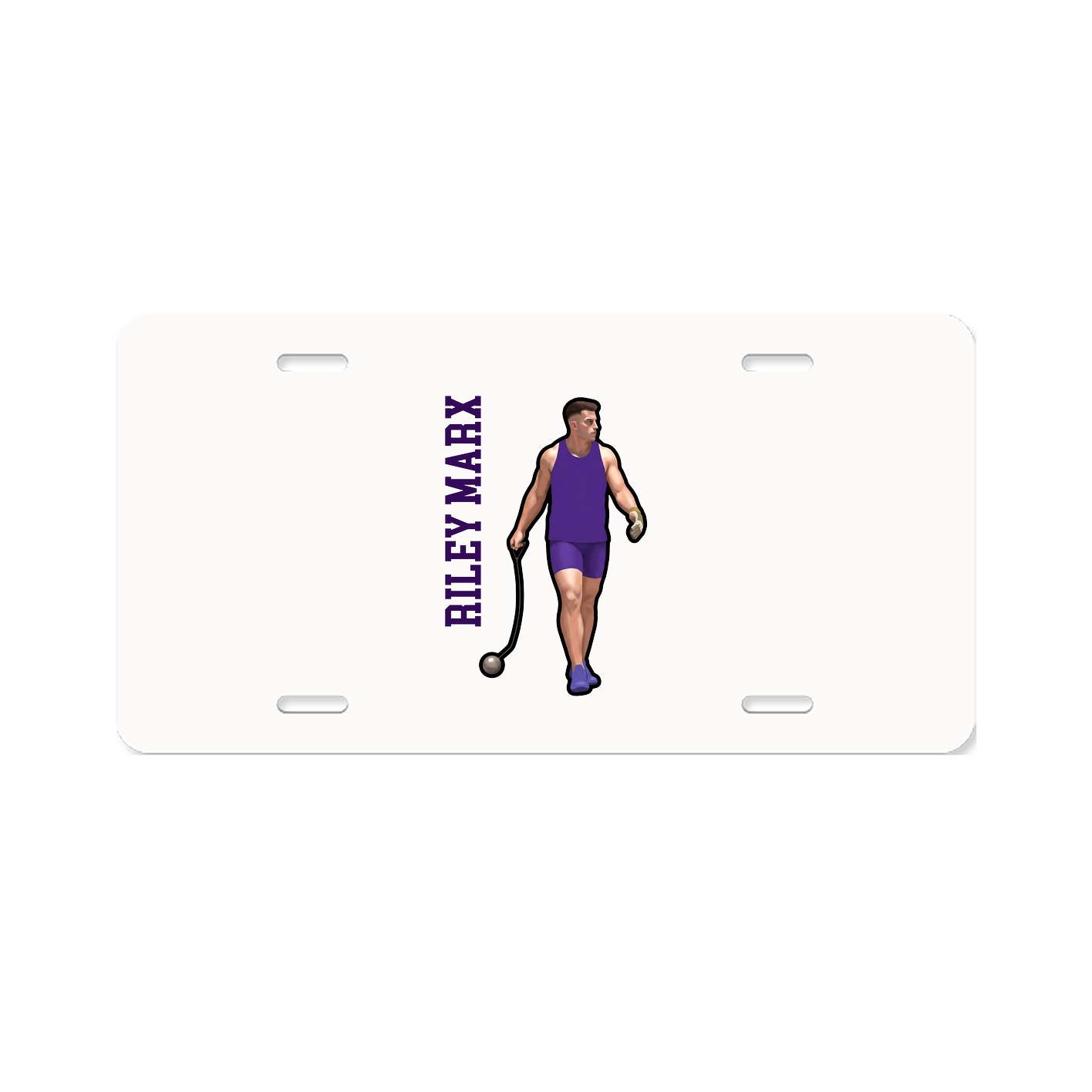 License Plate — Name Vertical in Classic