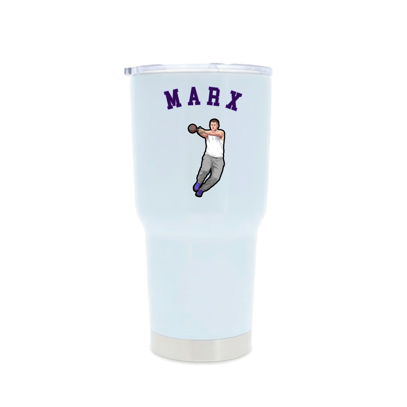 30oz Stainless Steel Tumbler — Shirsey Arch in White
