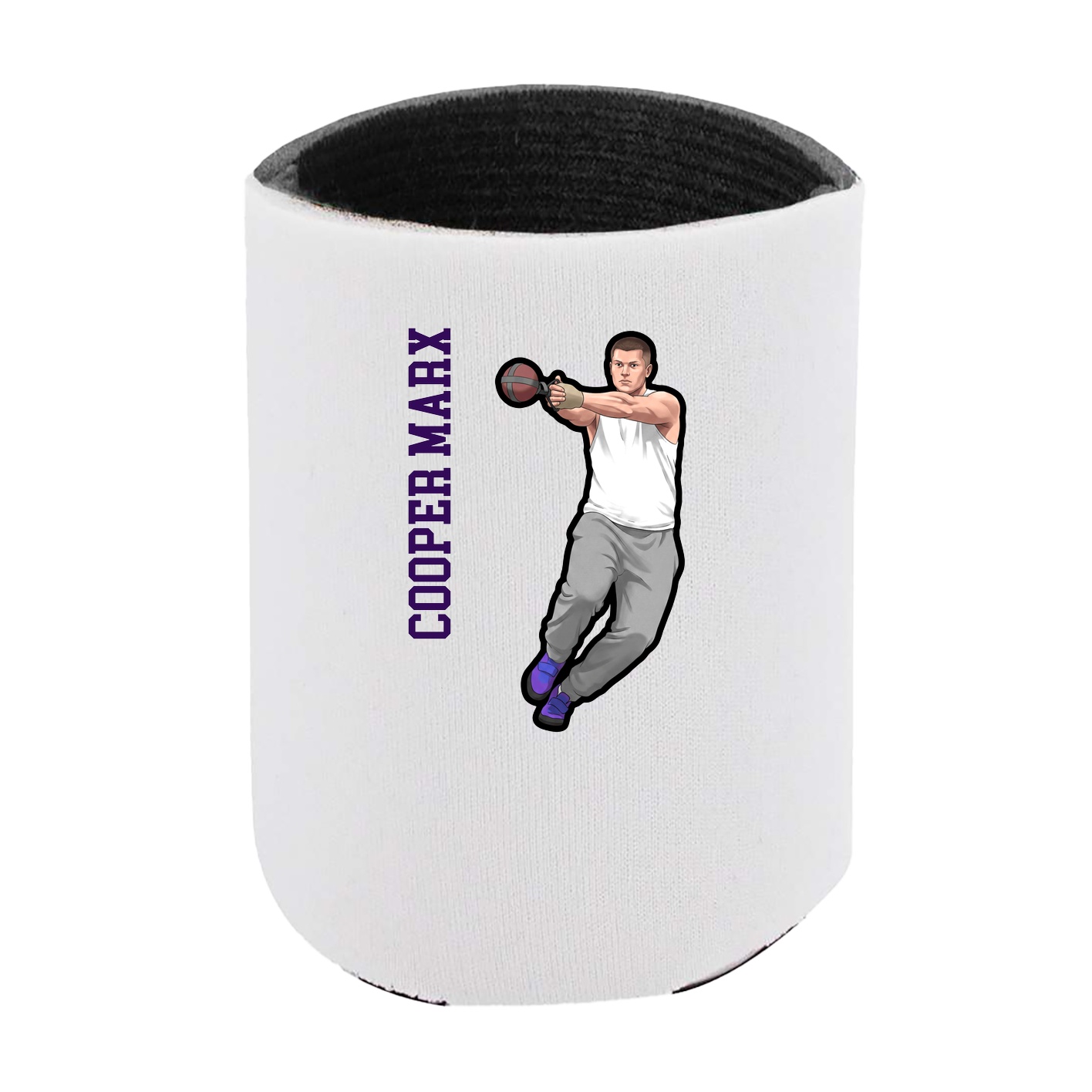 Can Holder — Name Vertical in White