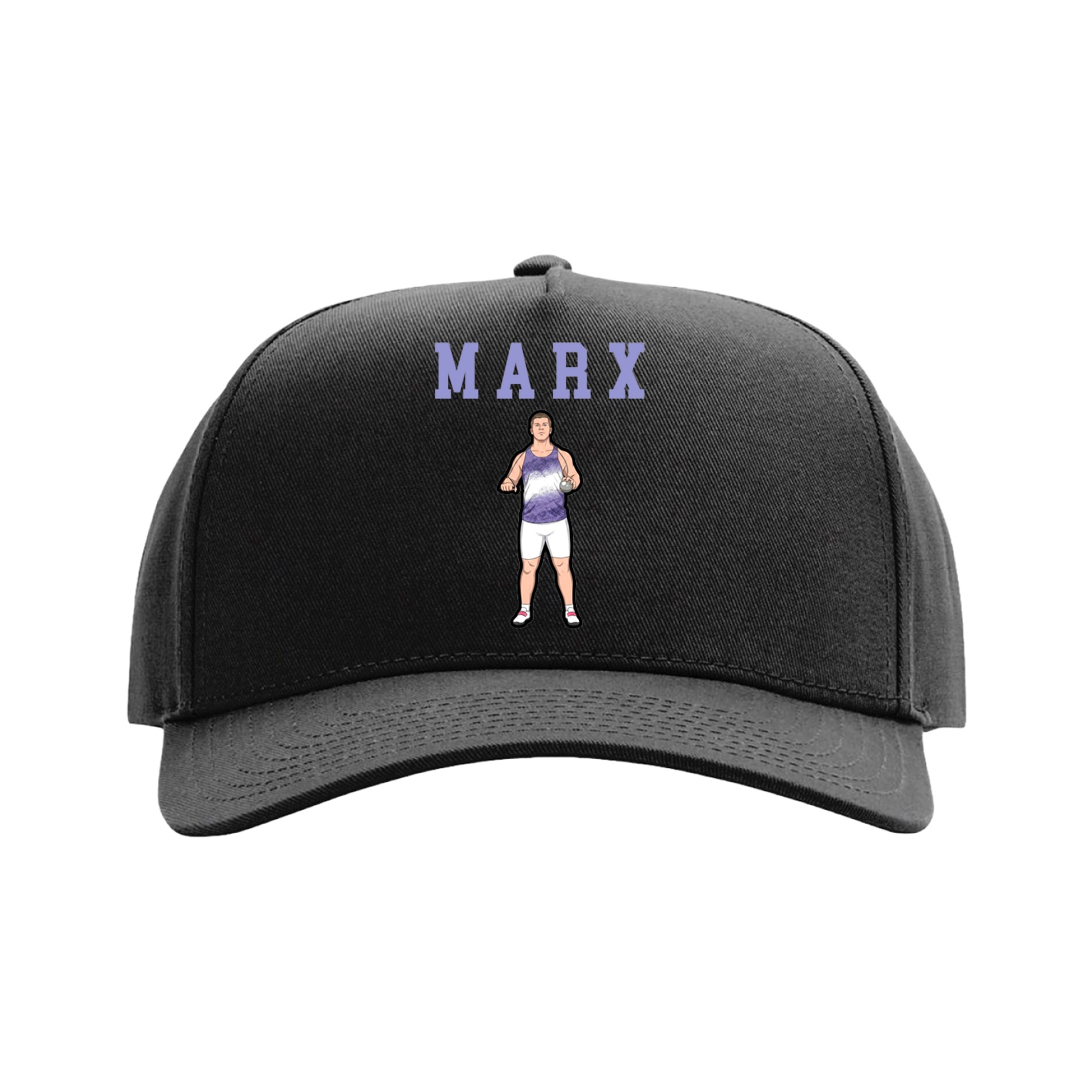 Full Fabric Five-Panel Champ Cap — Shirsey in Black