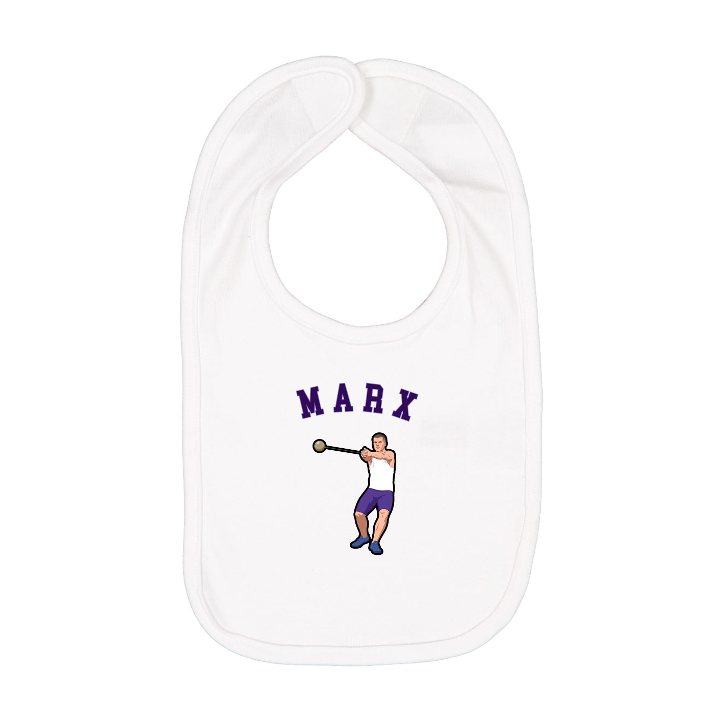 Infant Bib — Shirsey Arch in White
