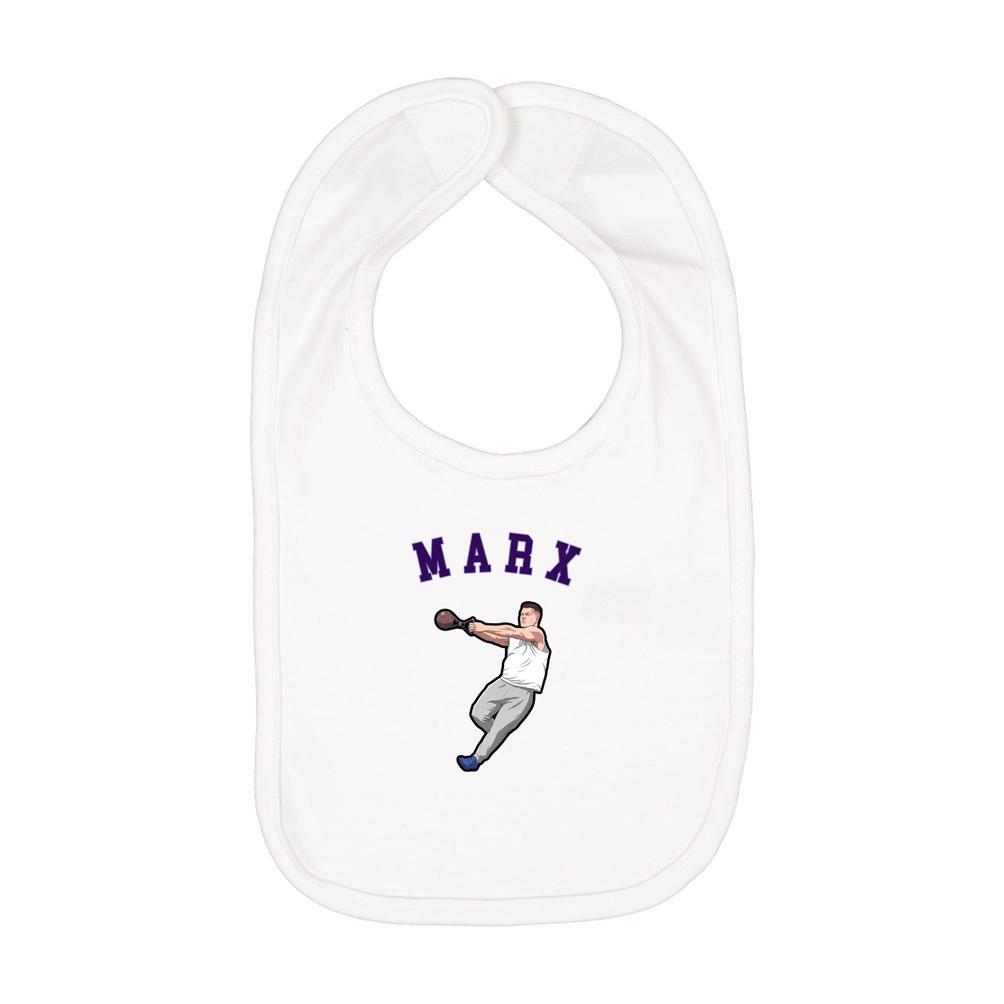 Infant Bib — Shirsey Arch in White
