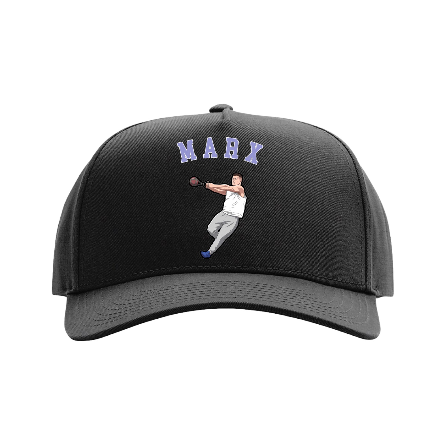 Full Fabric Five-Panel Champ Cap — Shirsey Arch in Black