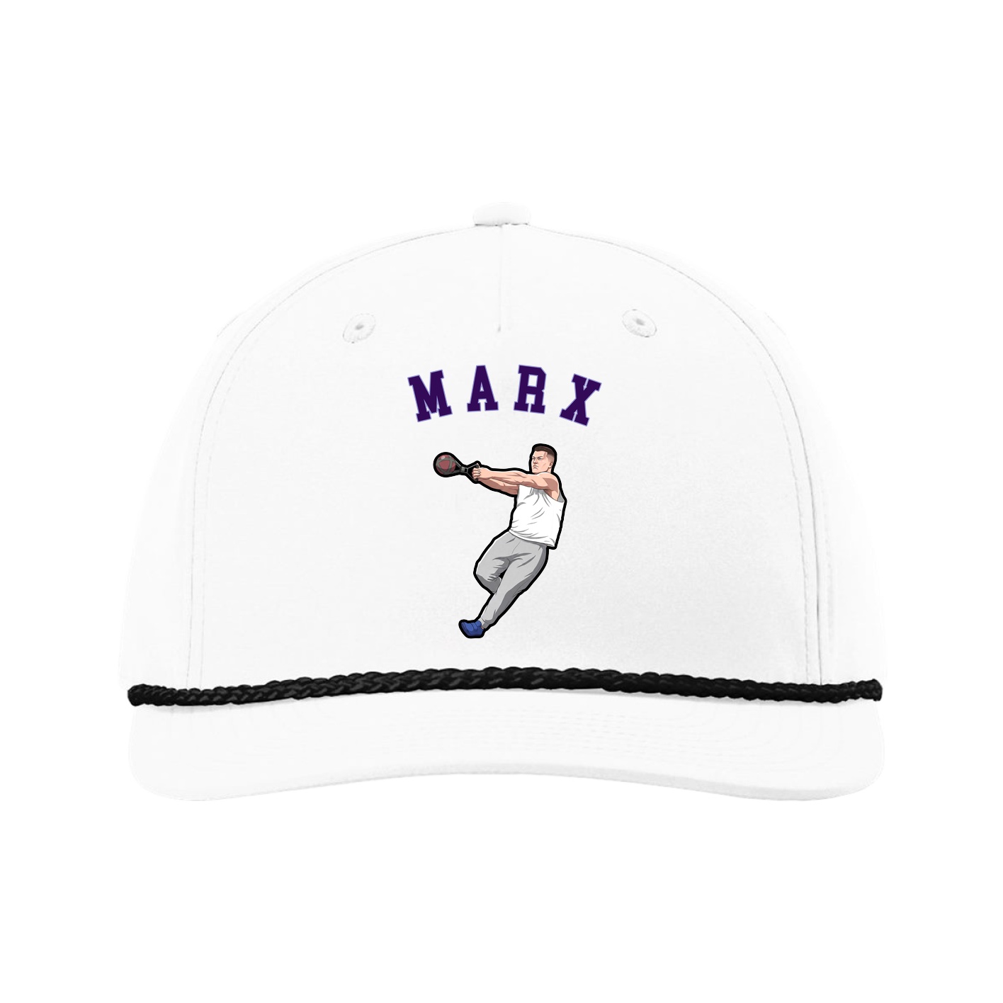 Five-Panel Classic Rope Cap — Shirsey Arch in White