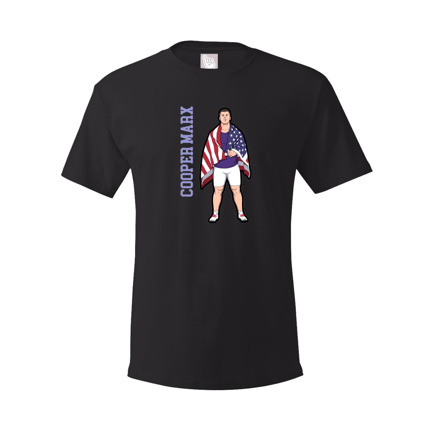 Youth Tee — Name Vertical in Black