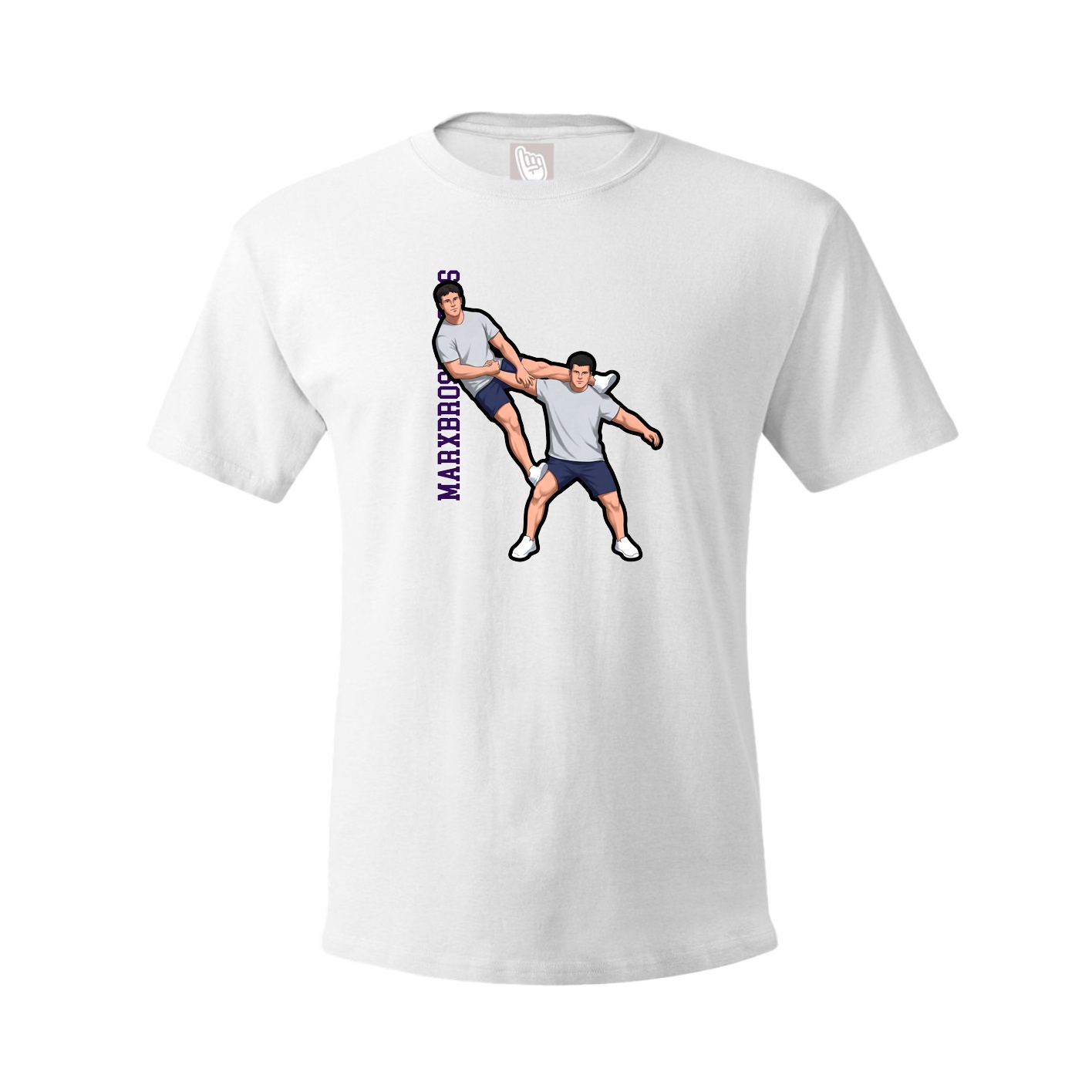 Tee — Name Vertical in White