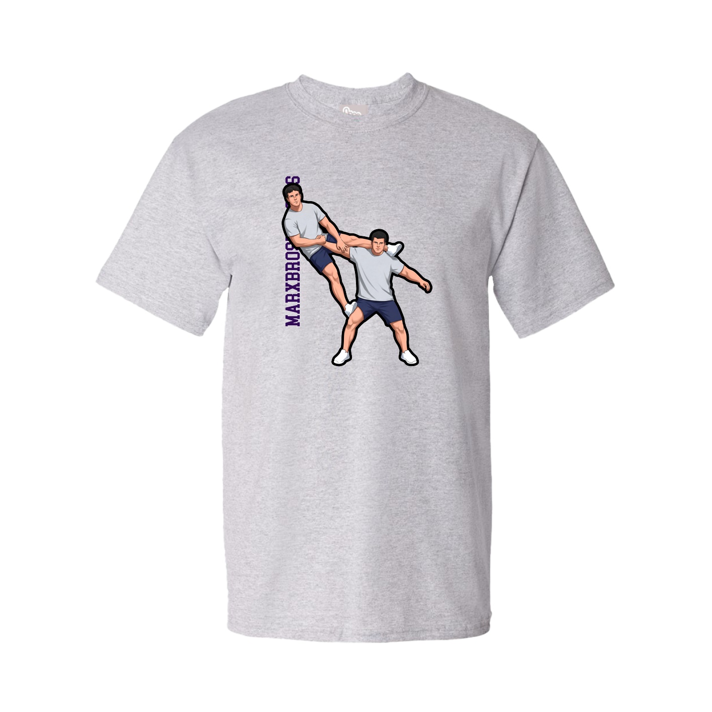 Youth Tee — Name Vertical in Grey