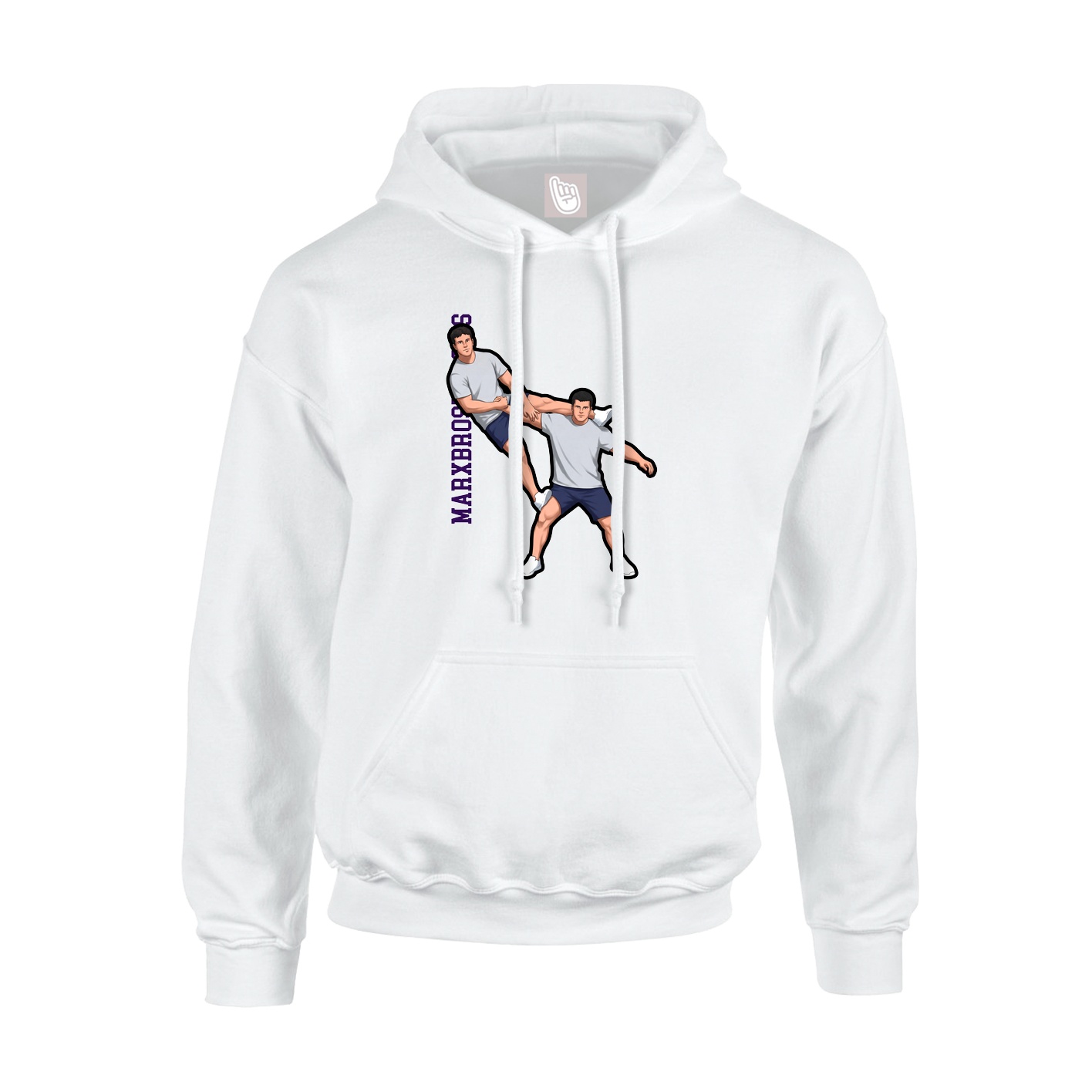 Hoodie — Name Vertical in White