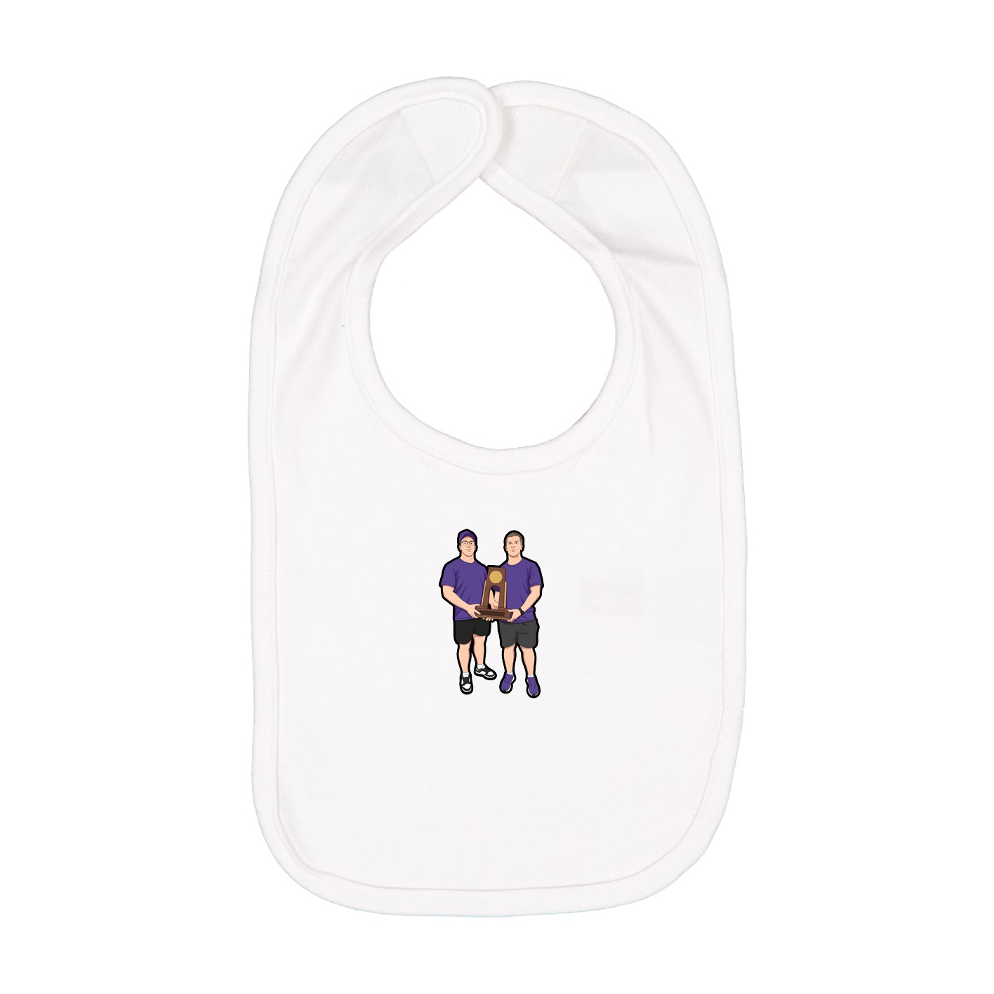 Infant Bib — Shirsey Arch in White