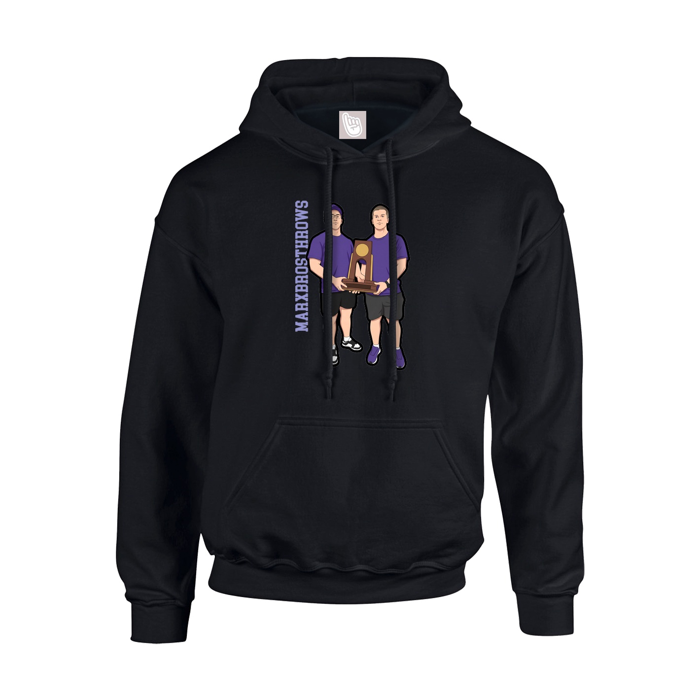 Youth Hoodie — Name Vertical in Black