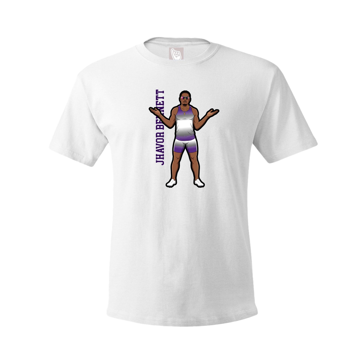 Tee — Name Vertical in White