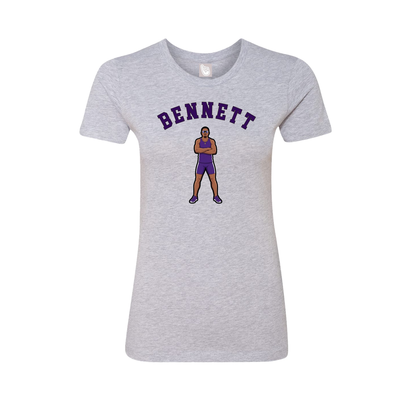Fitted Women's Tee — Shirsey Arch in Grey