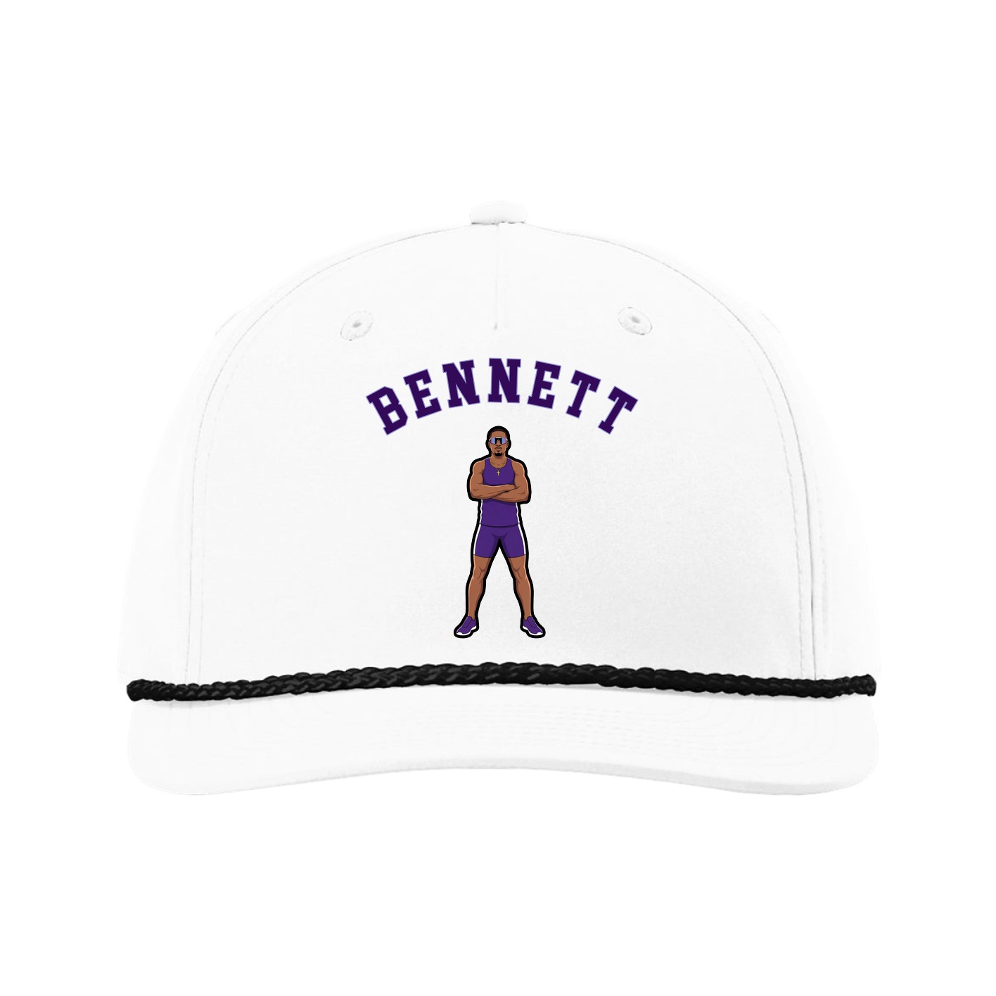 Five-Panel Classic Rope Cap — Shirsey Arch in White