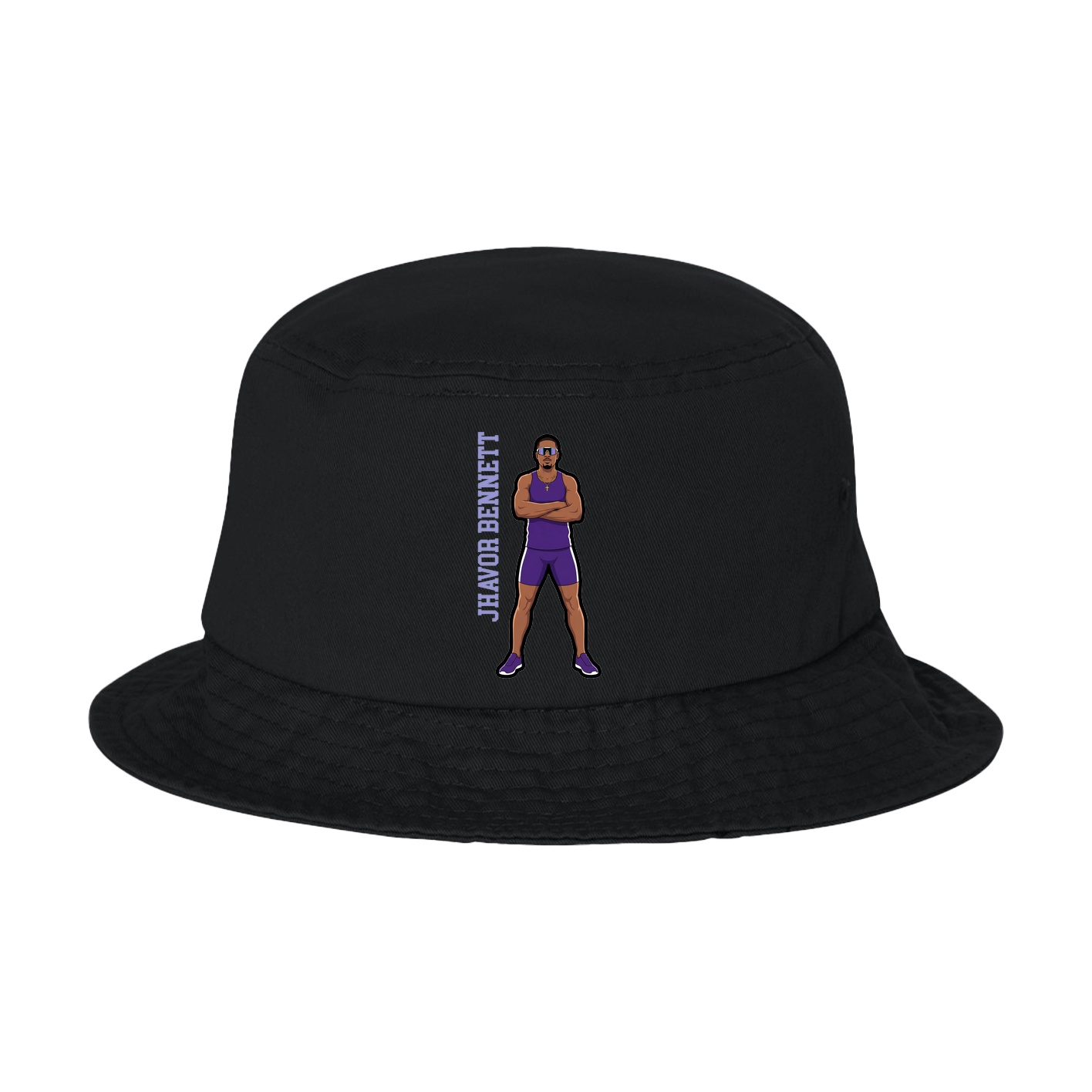 Bucket Cap — Name Vertical in Black