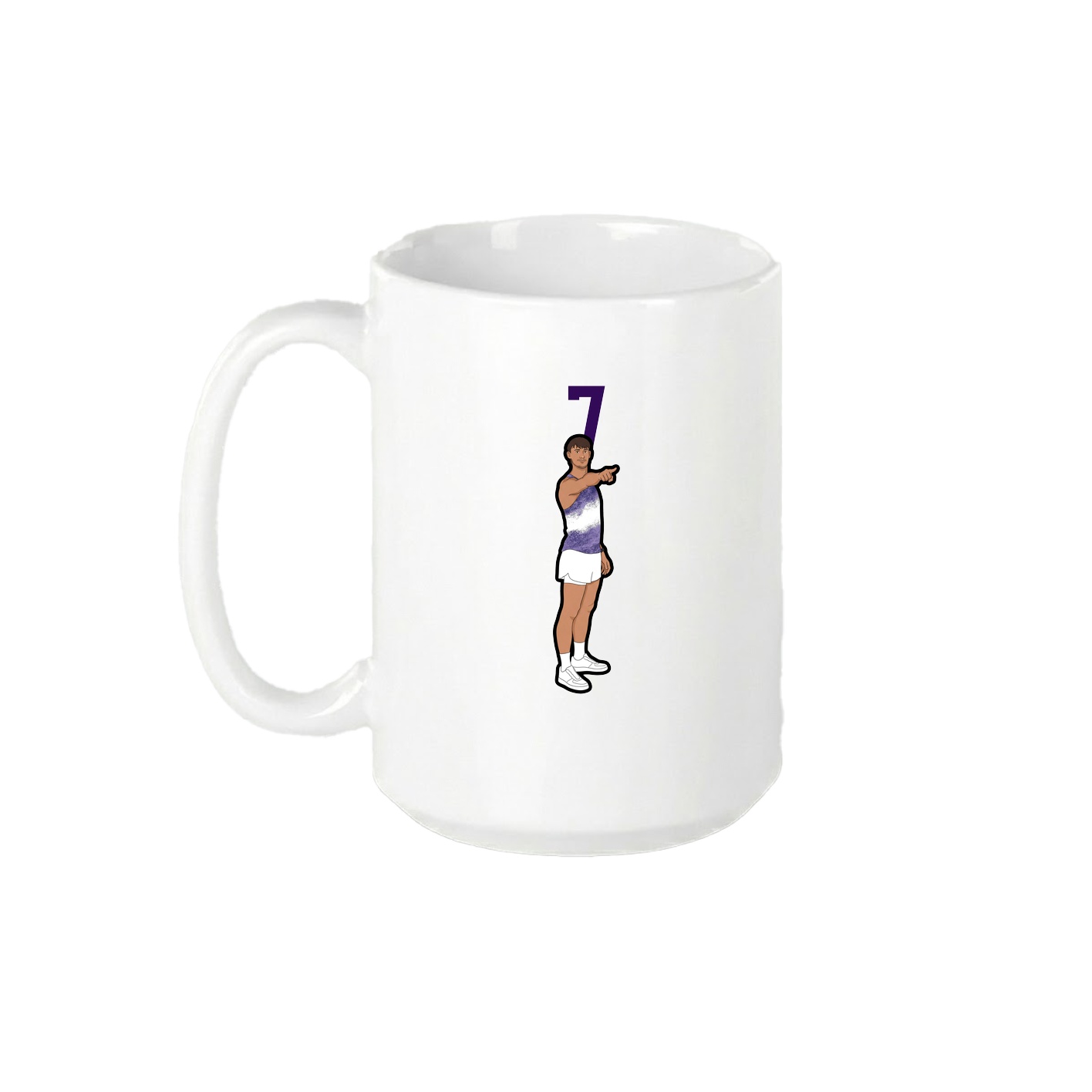 15oz Coffee Mug — Number Top in White