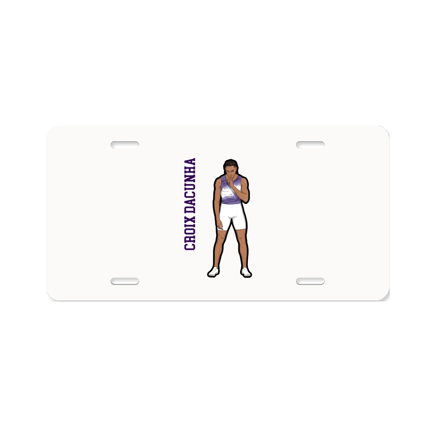 License Plate — Name Vertical in Classic