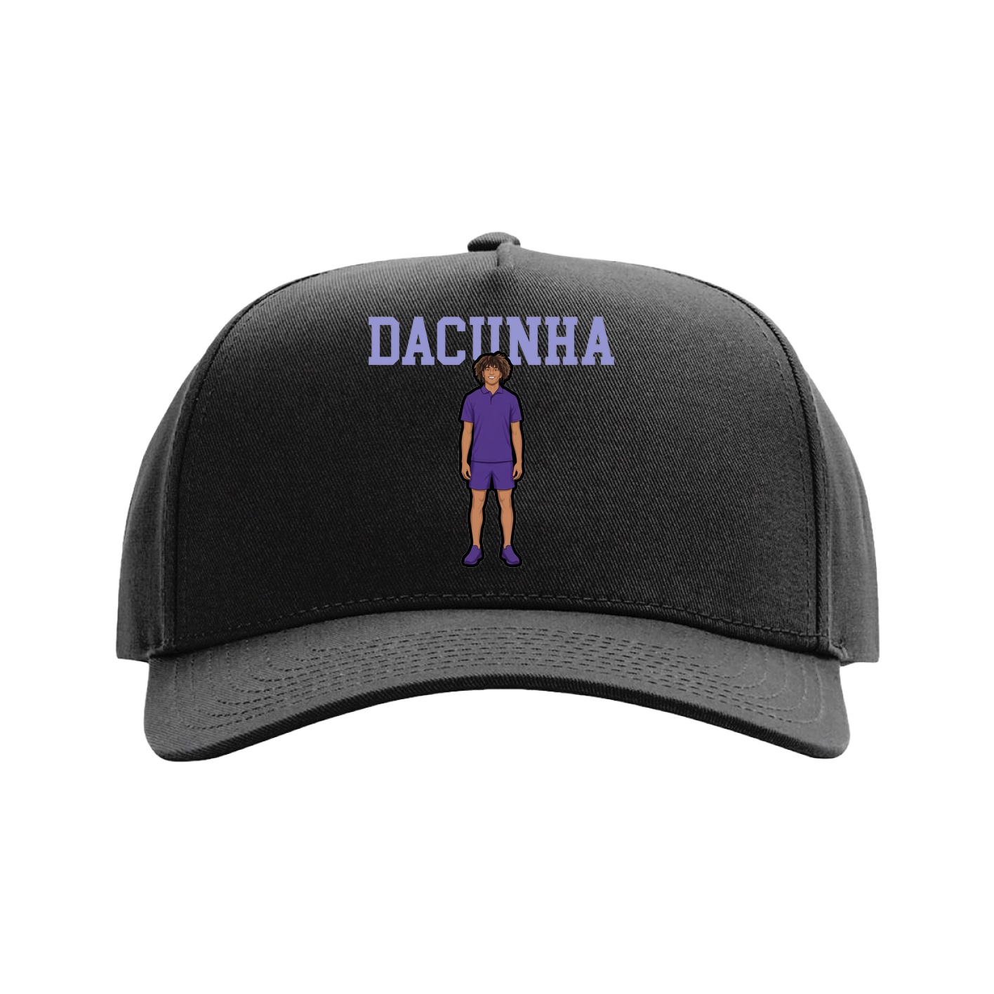 Full Fabric Five-Panel Champ Cap — Shirsey in Black