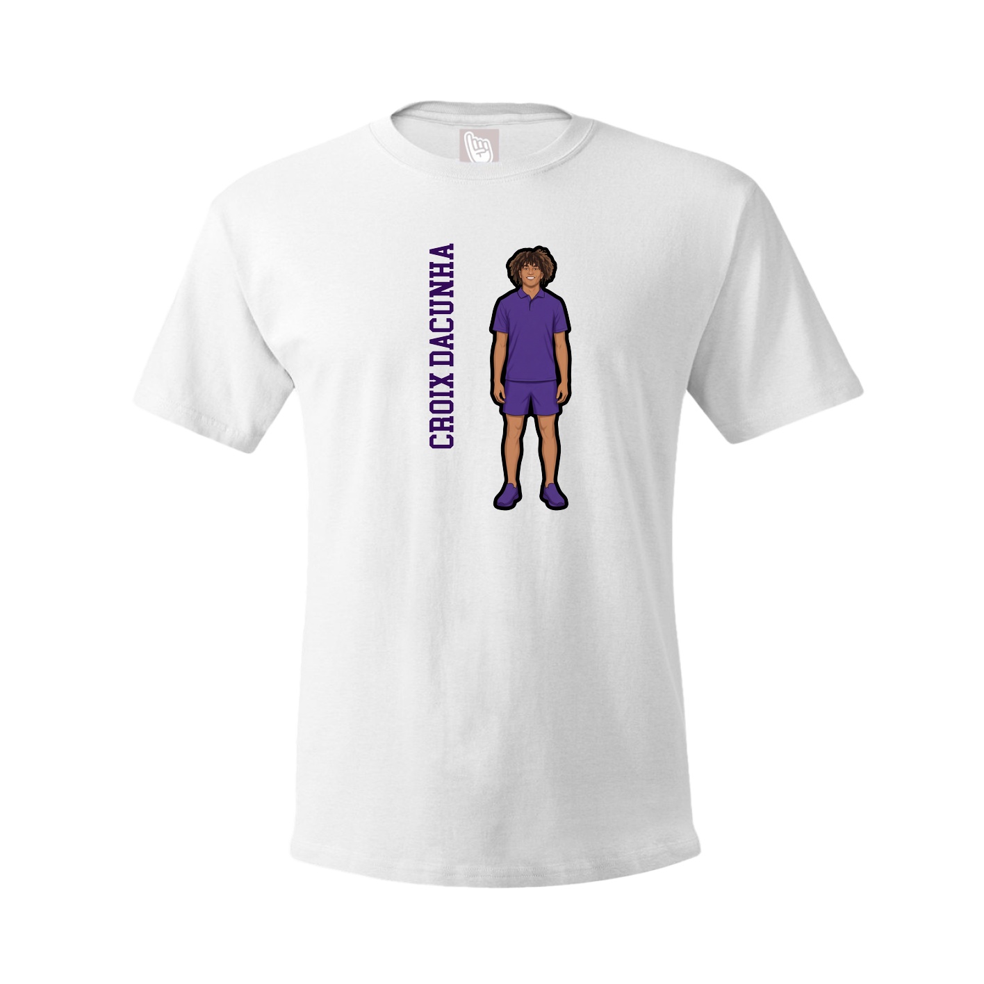 Tee — Name Vertical in White