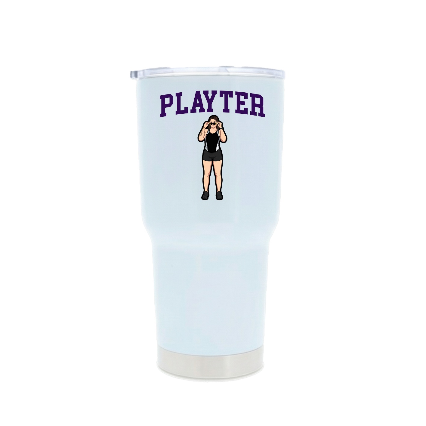 30oz Stainless Steel Tumbler — Shirsey in White