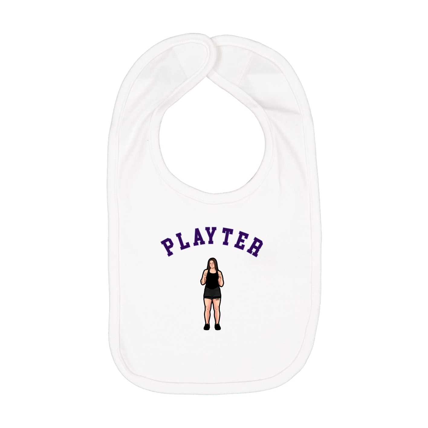Infant Bib — Shirsey Arch in White