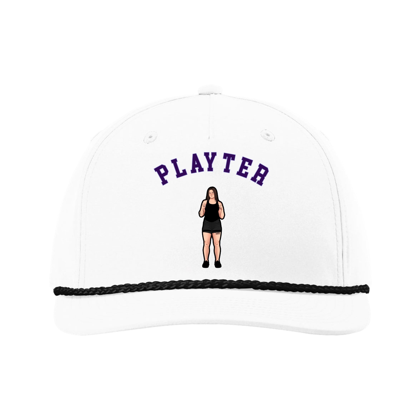 Five-Panel Classic Rope Cap — Shirsey Arch in White