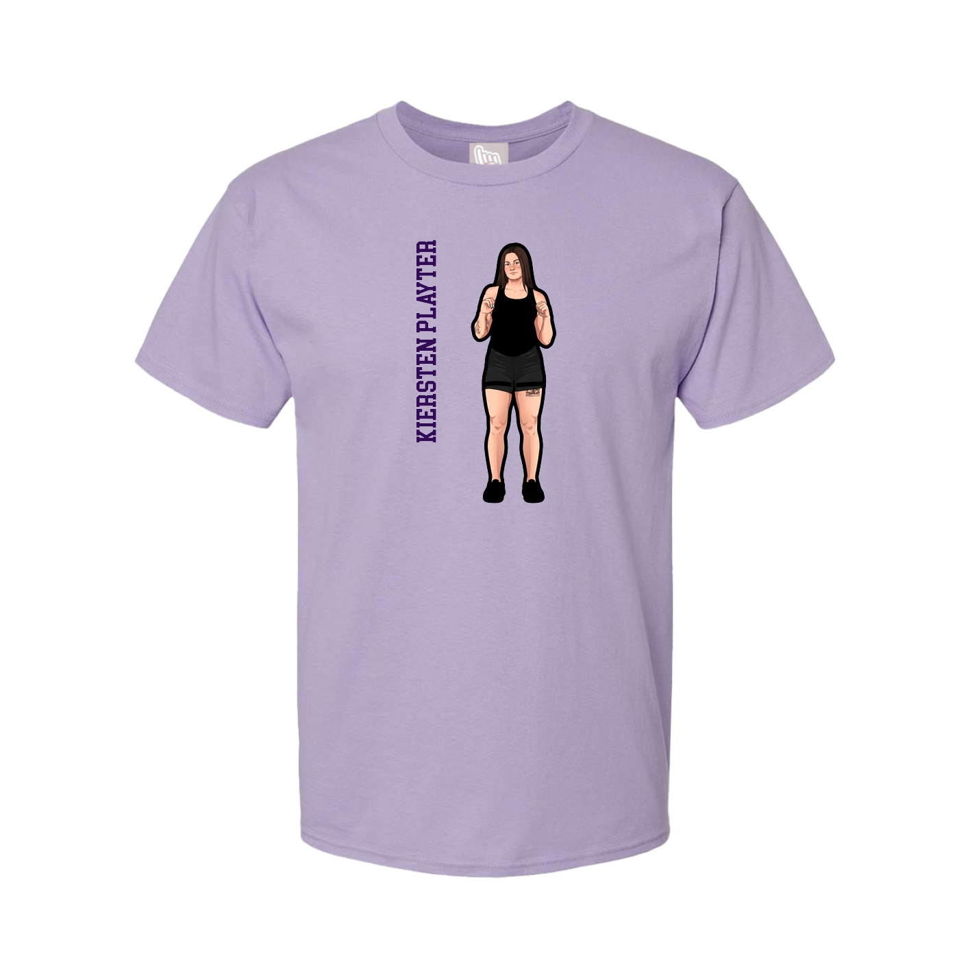 Tee — Name Vertical in Purple