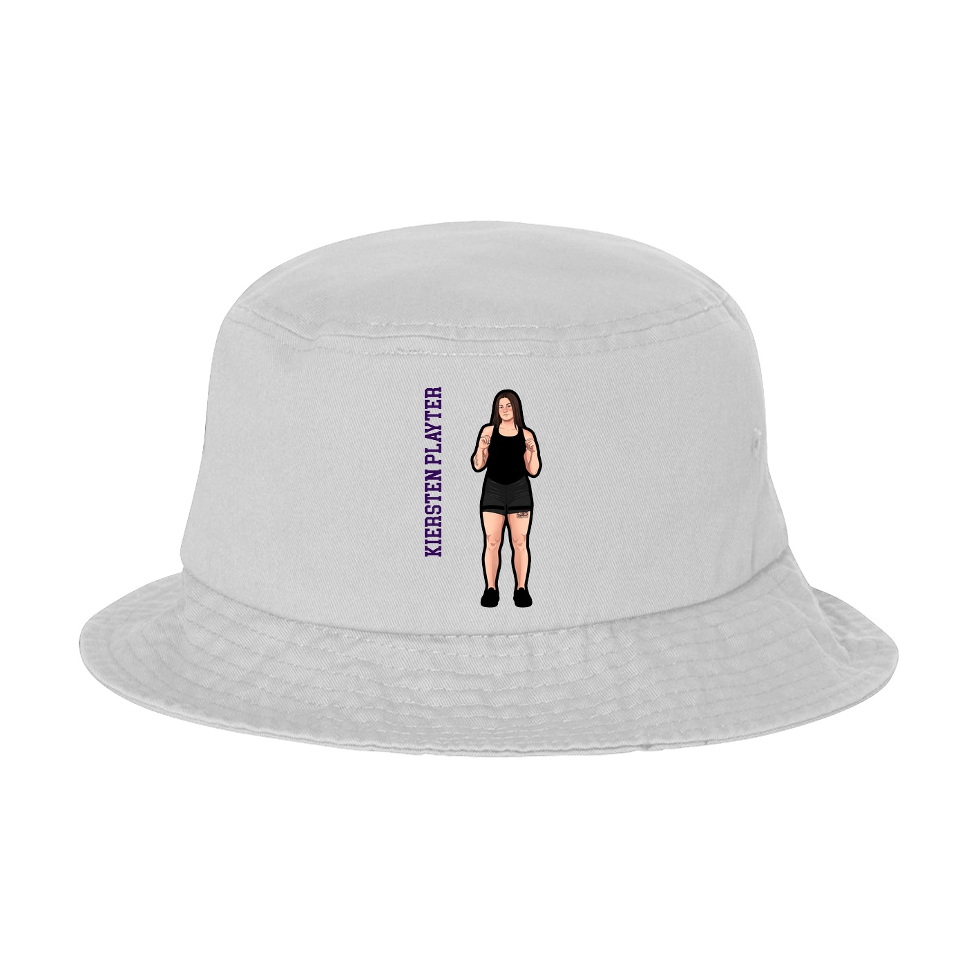 Bucket Cap — Name Vertical in White