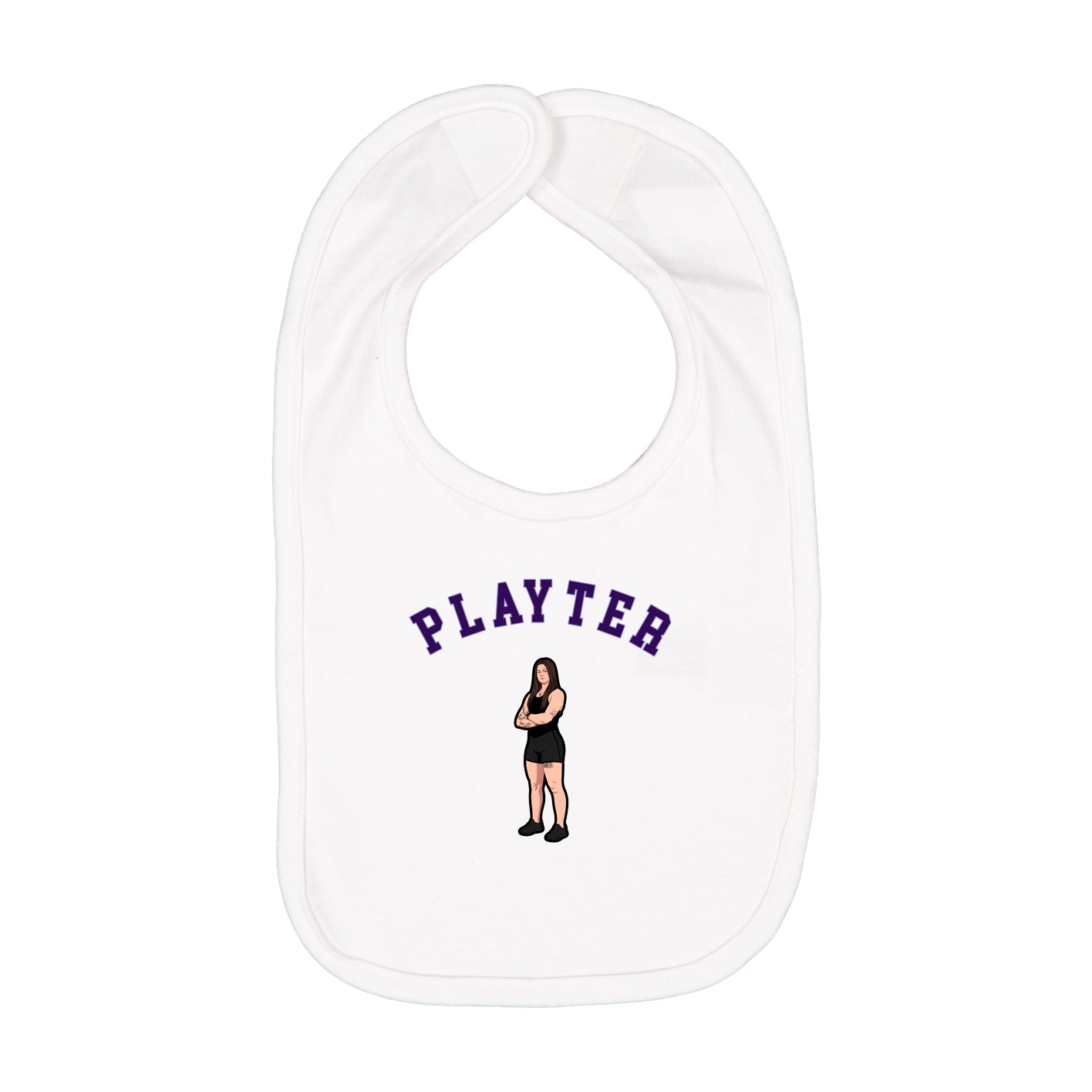 Infant Bib — Shirsey Arch in White