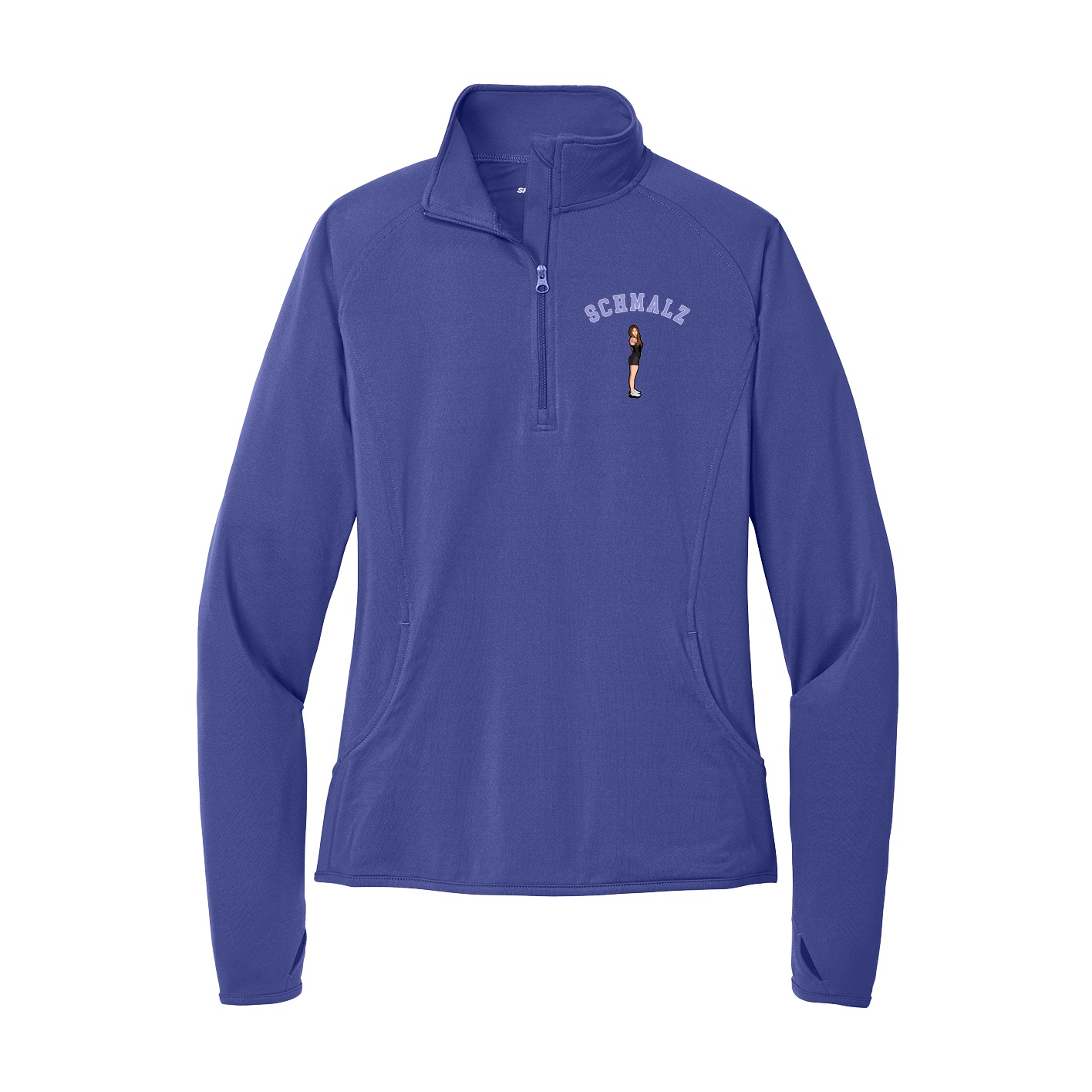 Women's Q-Zip Pullover — Shirsey Arch in Purple