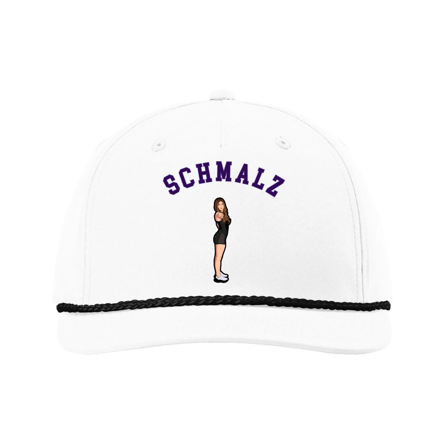 Five-Panel Classic Rope Cap — Shirsey Arch in White