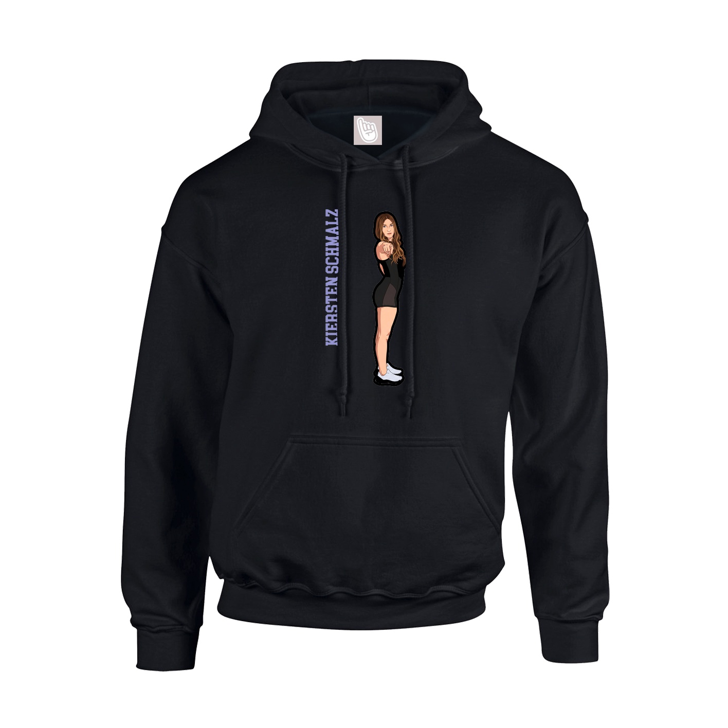 Youth Hoodie — Name Vertical in Black