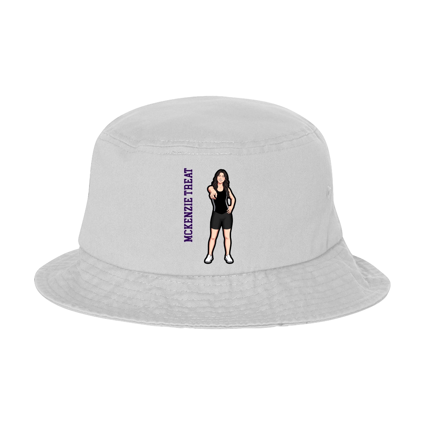 Bucket Cap — Name Vertical in White