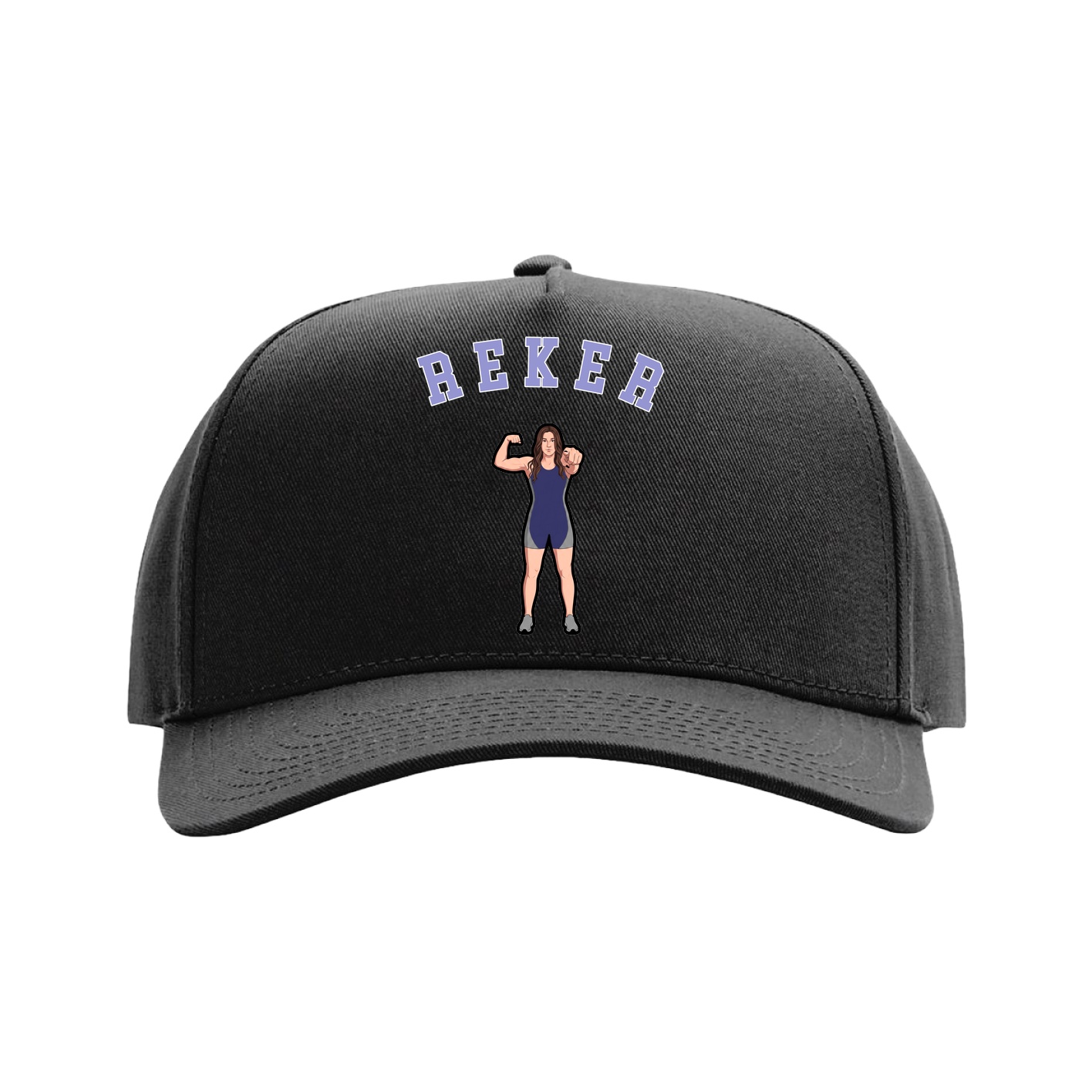 Full Fabric Five-Panel Champ Cap — Shirsey Arch in Black