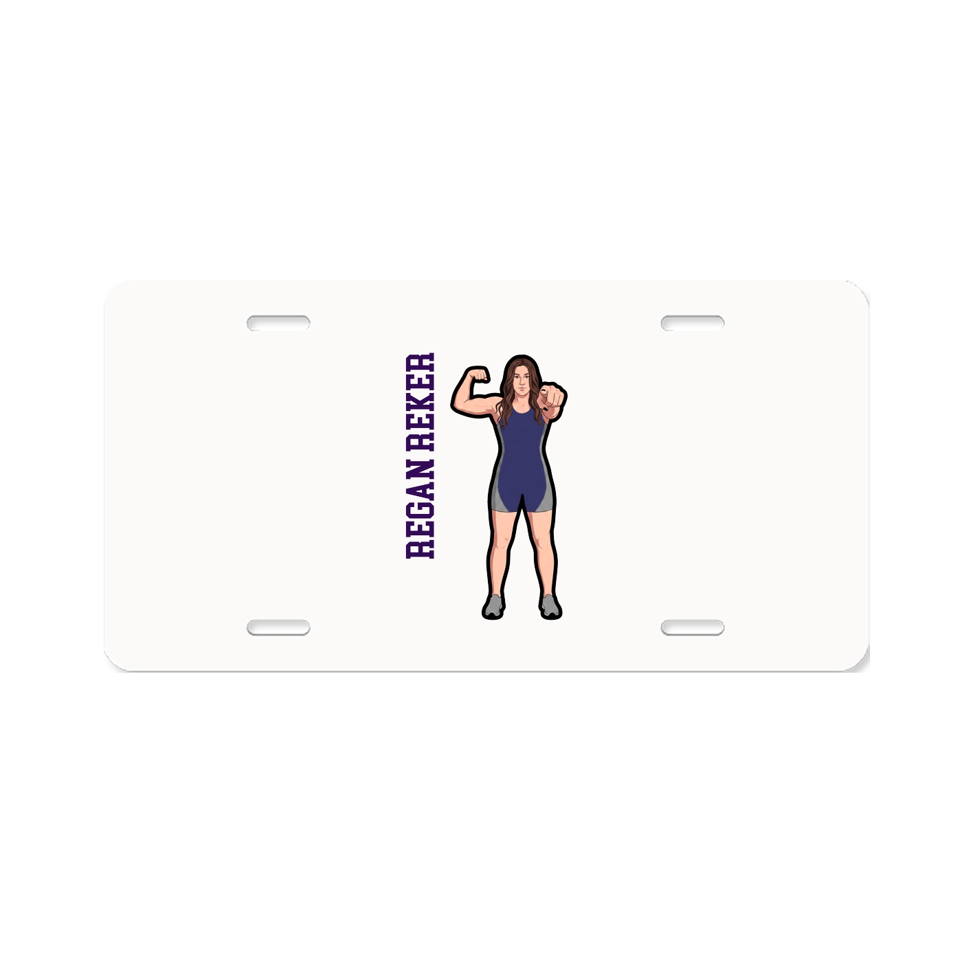 License Plate — Name Vertical in Classic