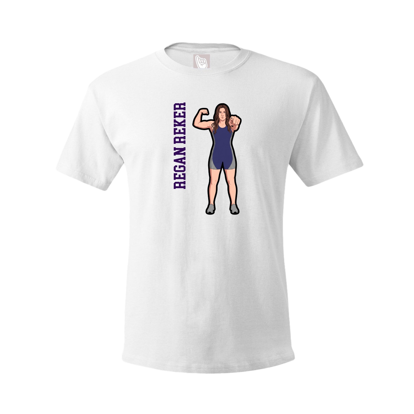 Tee — Name Vertical in White