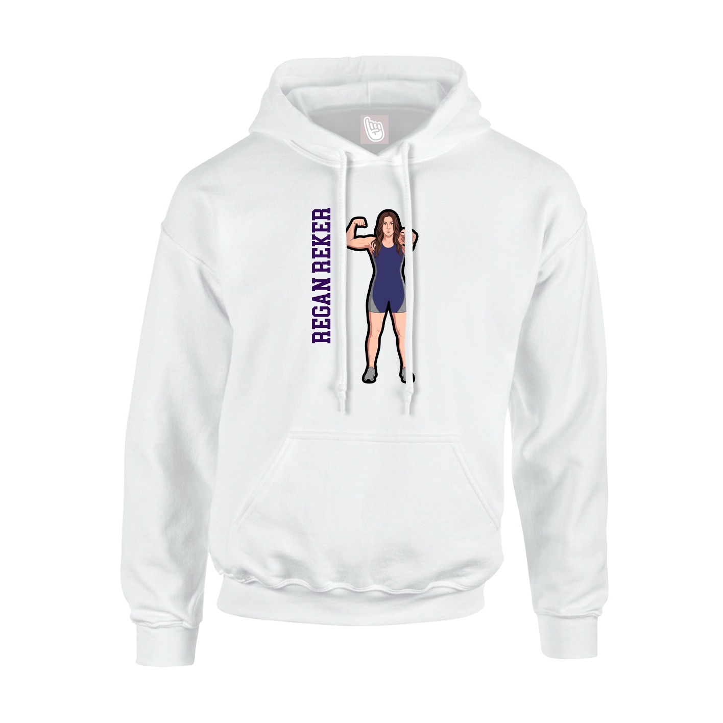 Hoodie — Name Vertical in White
