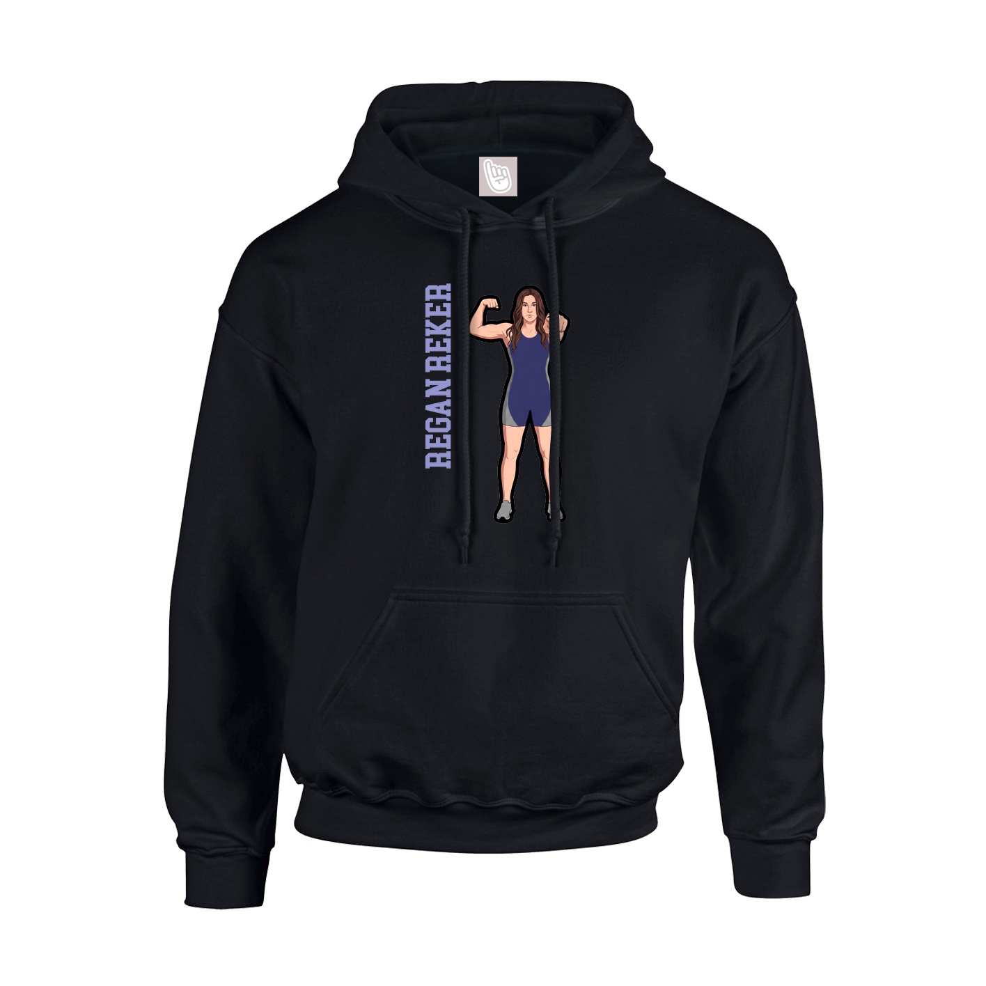Youth Hoodie — Name Vertical in Black
